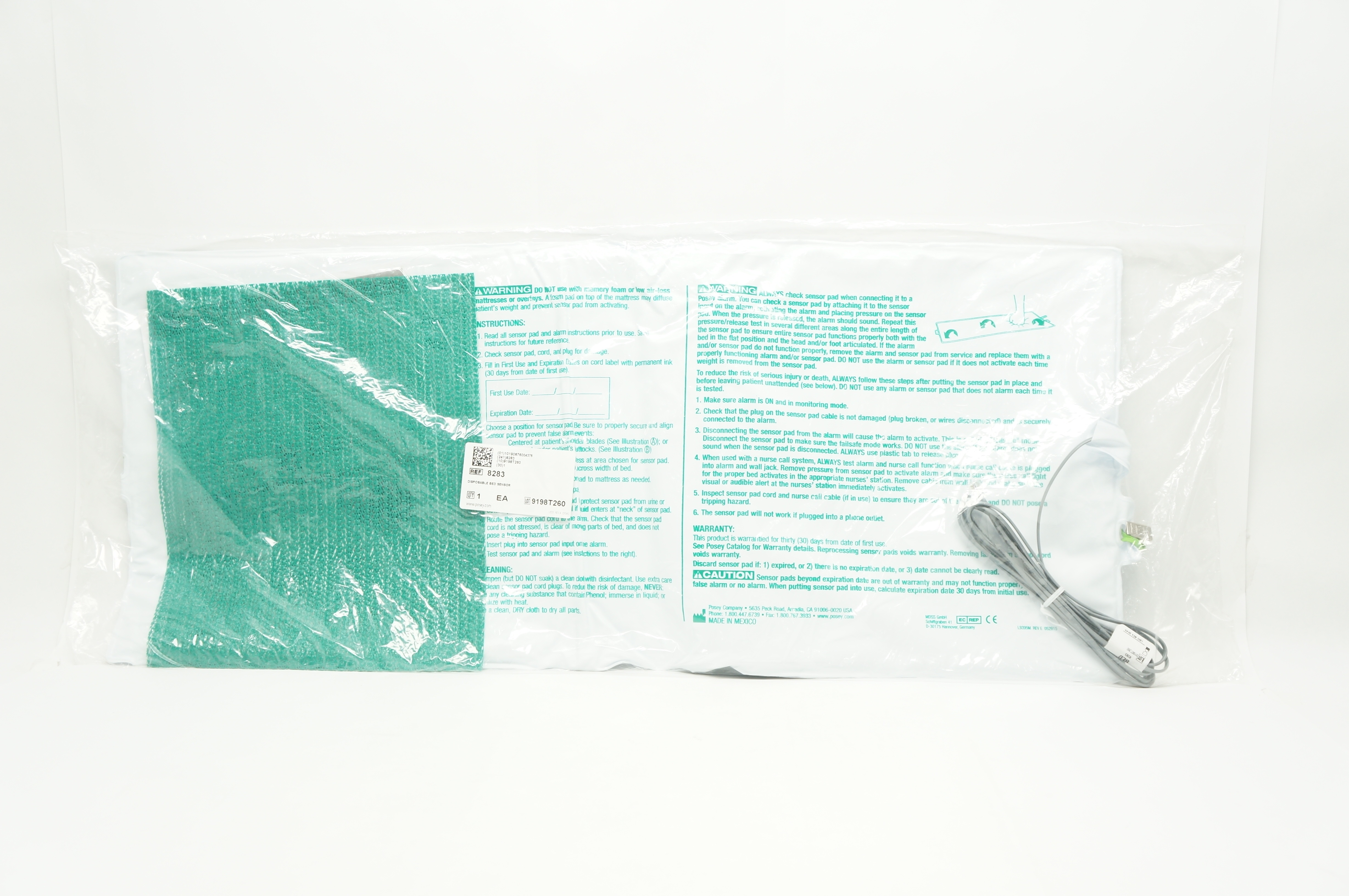 Posey 8283 Disposable Bed Sensor