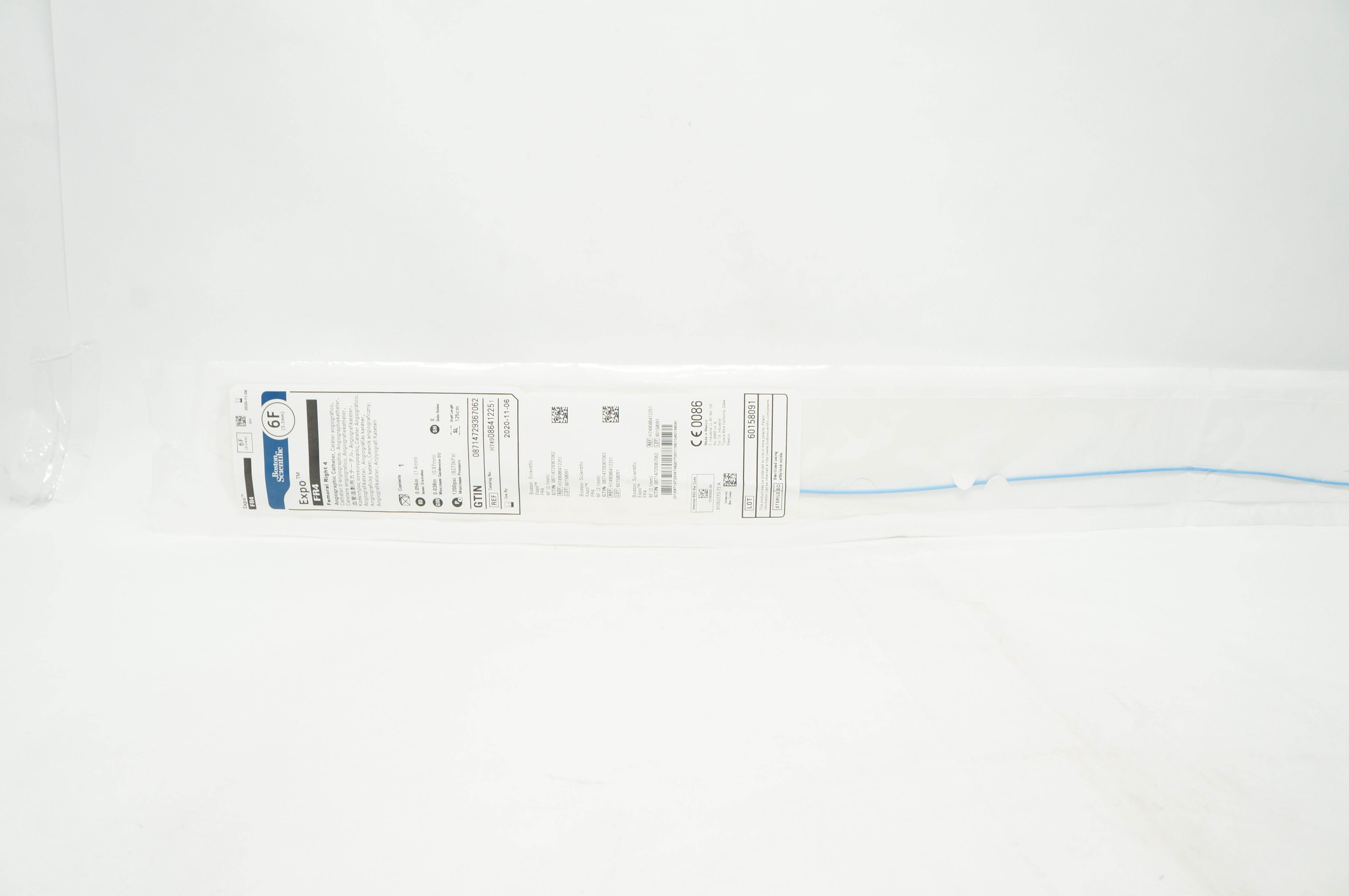 Boston Scientific H749086412251 Expo Femoral Right 4 Angiographic Cath. 6F (x)