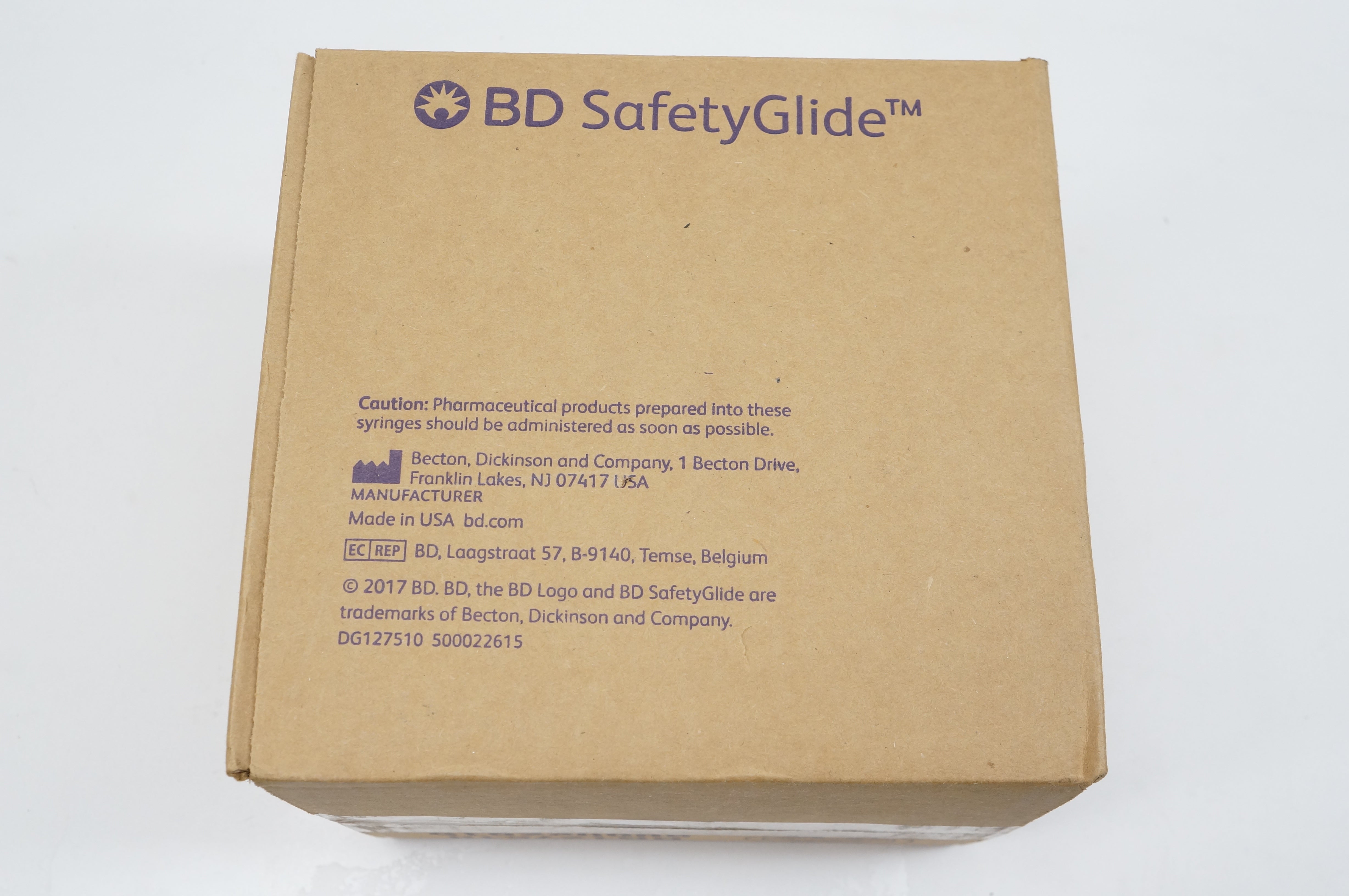 BD 305945 Safety Glide Syringe 1ml, 27G x 1/2inch - Box of 100