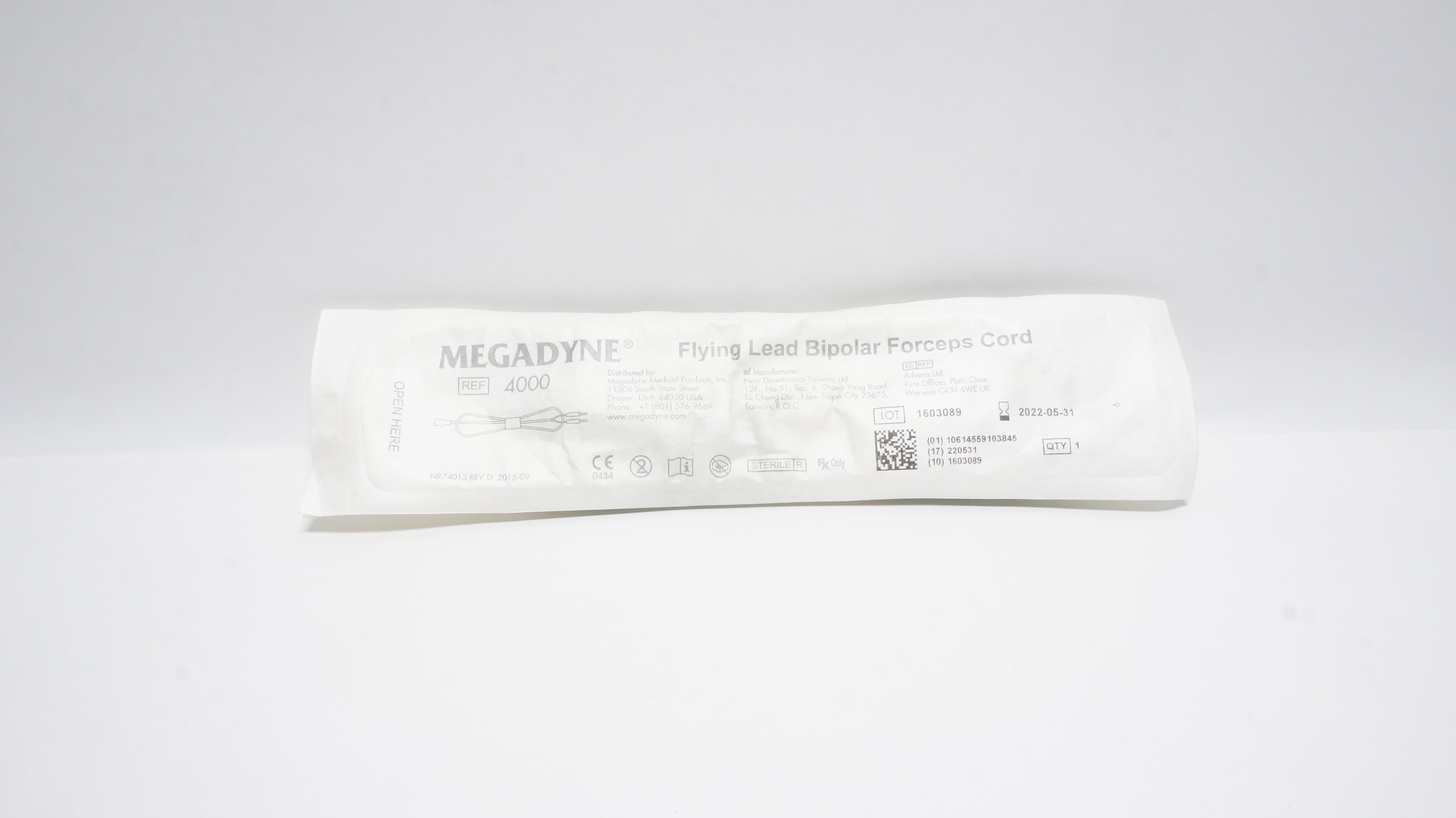 Megadyne 4000 Flying Lead Bipolar Forceps Cord (x)