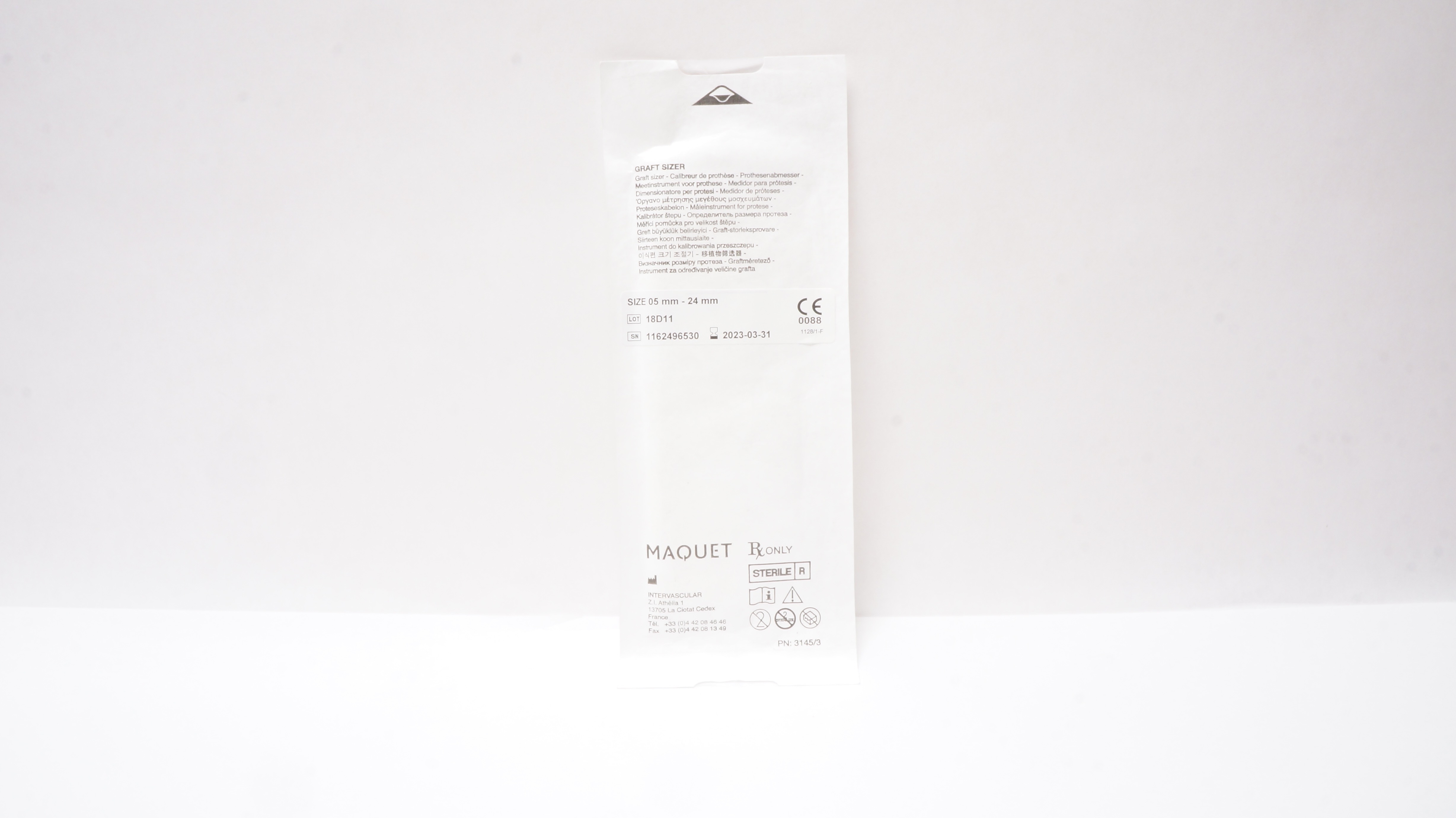 Intervascular Maquet Graft Sizer 05mm-24mm (x)