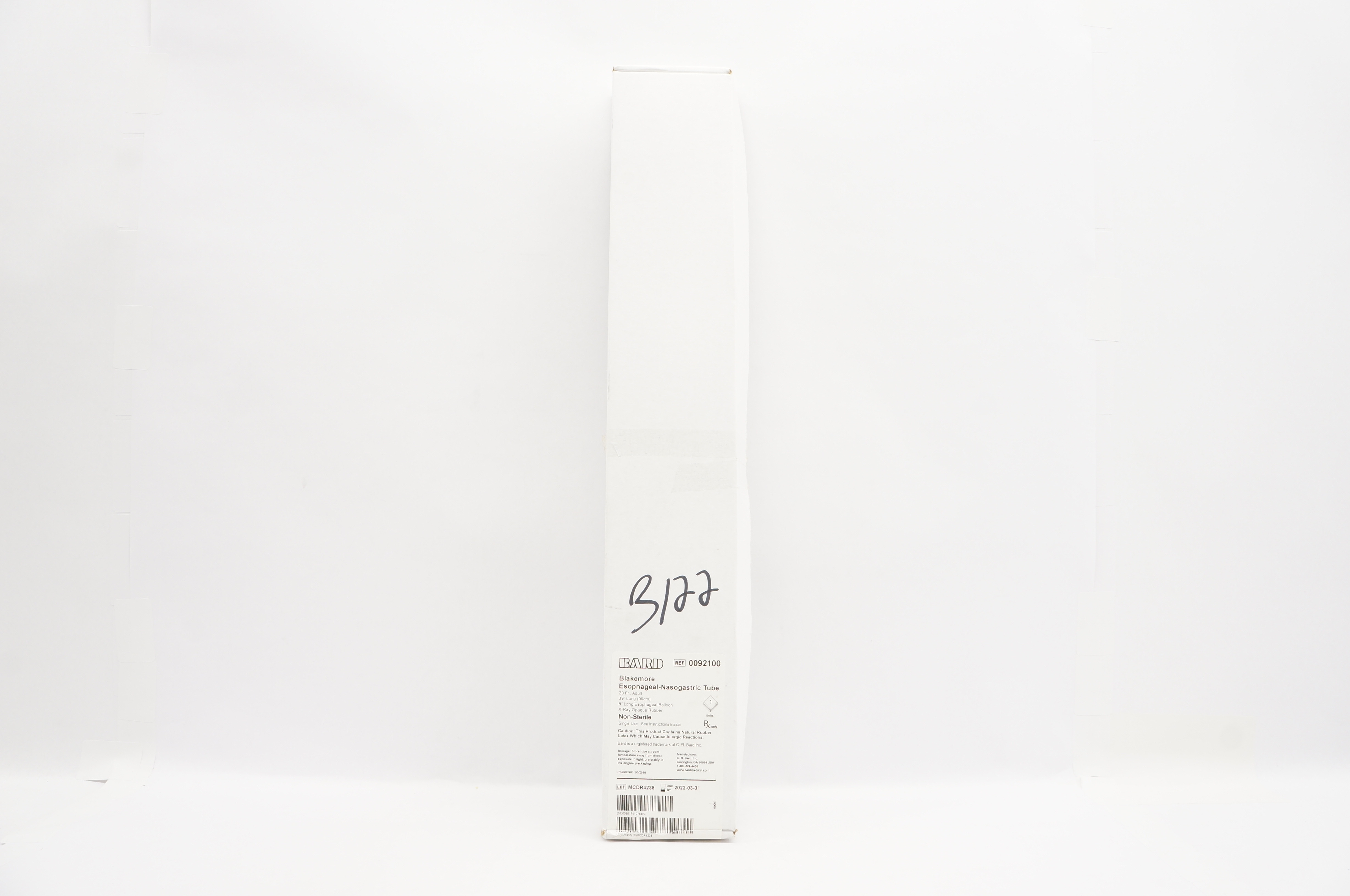 Bard 0092100 Blakemore Esophageal-Nasogastric Tube 20Fr., Adult, 39inch Long (x)