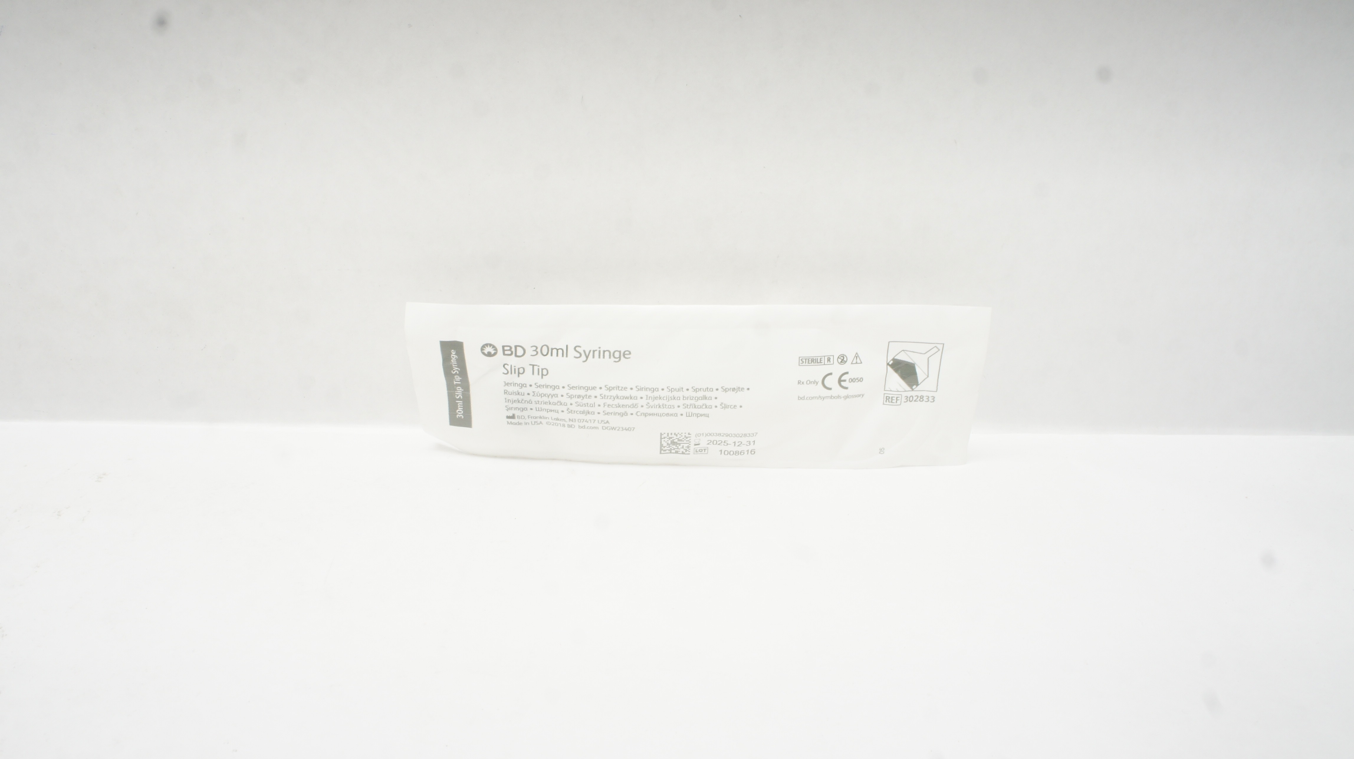 BD 302833 30 ml Syringe Slip Tip