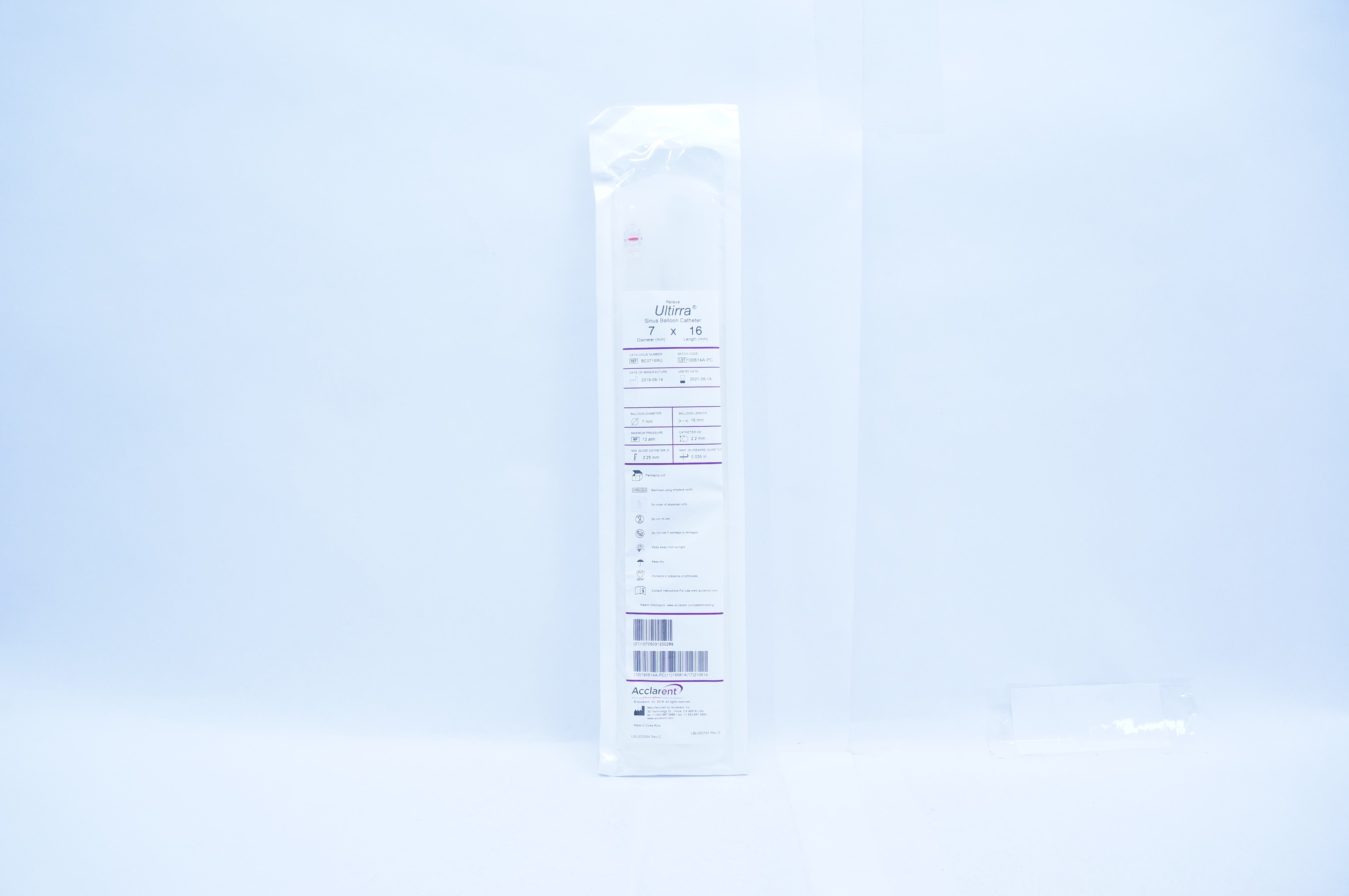 Acclarent BC0716RU Relieva Ultirra Sinus Balloon Cath. 7mm x 16mm