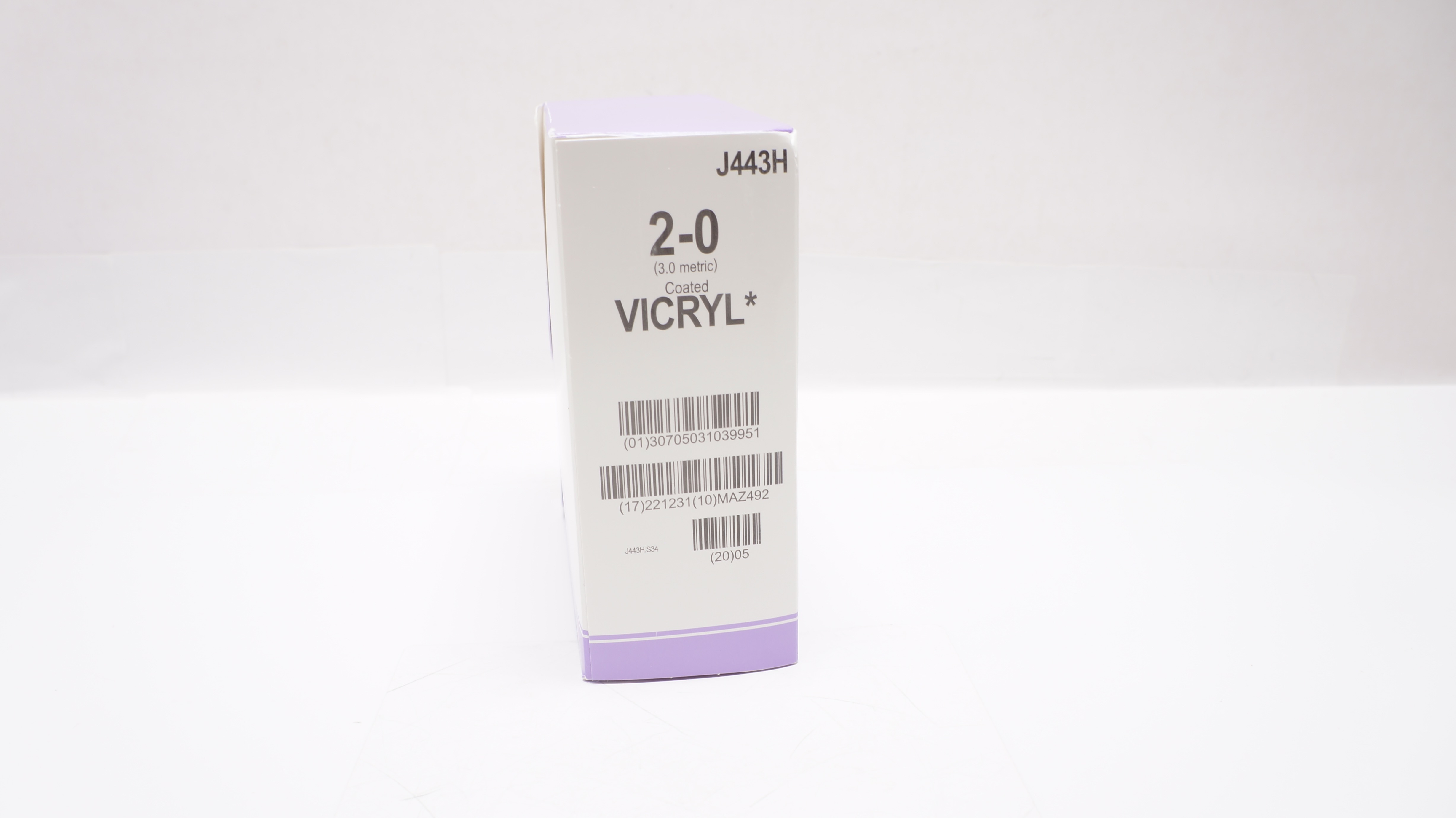 Ethicon J443H 2-0 VICRYL, FS-1, 24mm 3/8c, Reverse Cutting, 27inch (x)-Box of 36