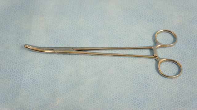 Alan Scott Heaney-Ballentine Hysterectomy Forceps Curved 8.25in