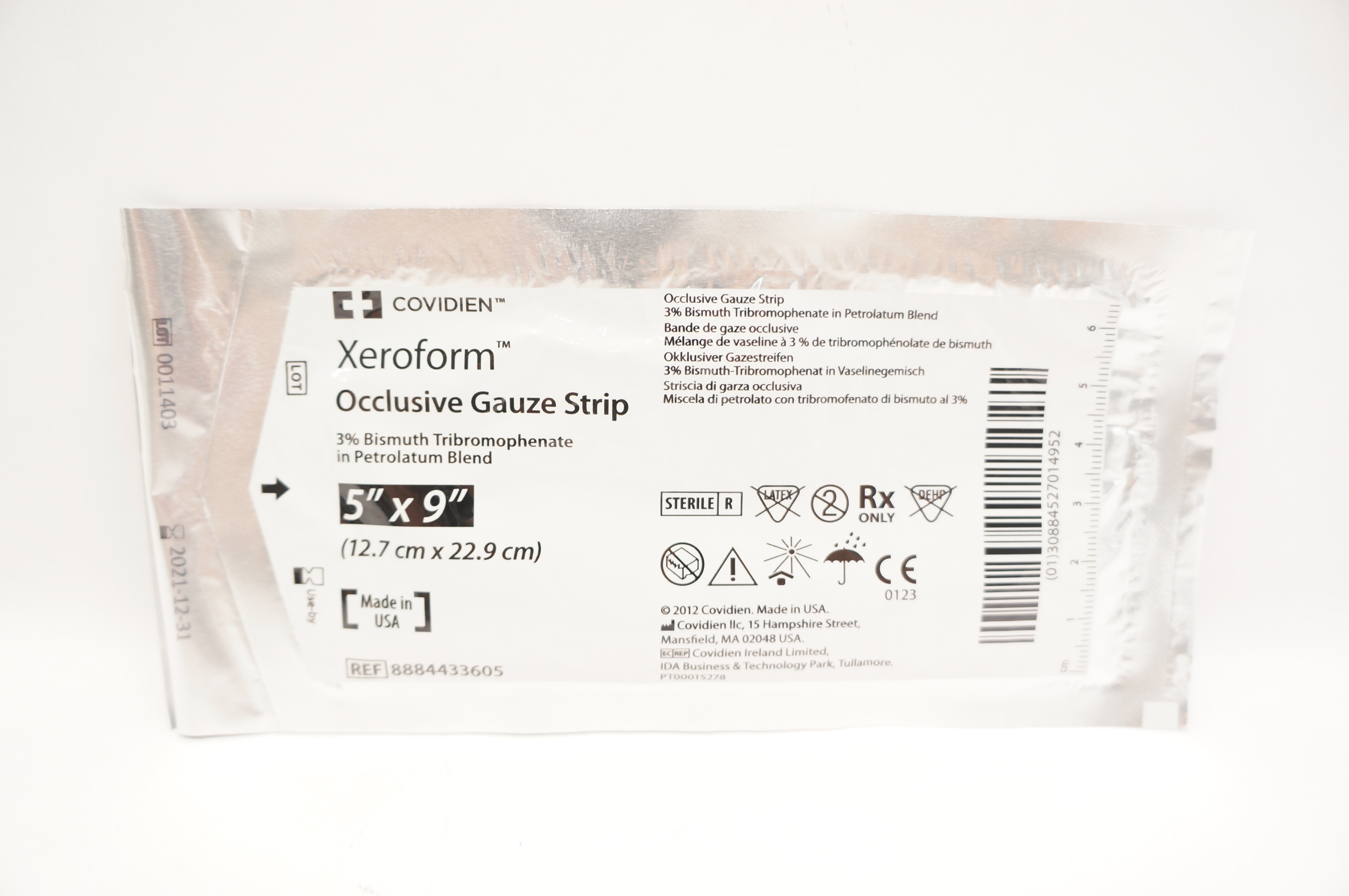 Covidien 8884433605 Xeroform Occlusive Gauze Strip, 5inch x 9inch (x)
