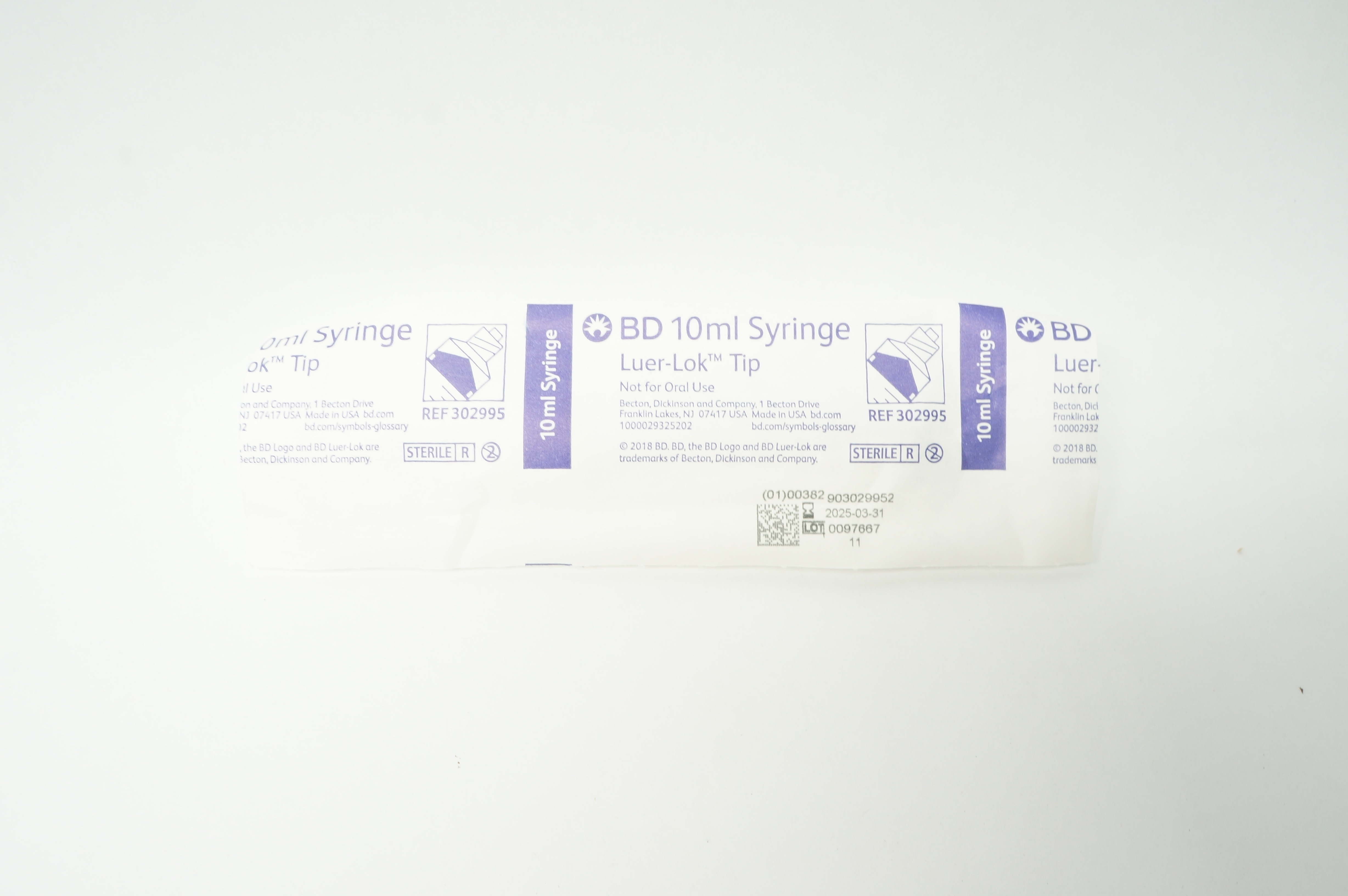 BD 302995 Luer-Lok Tip Syringe 10ml