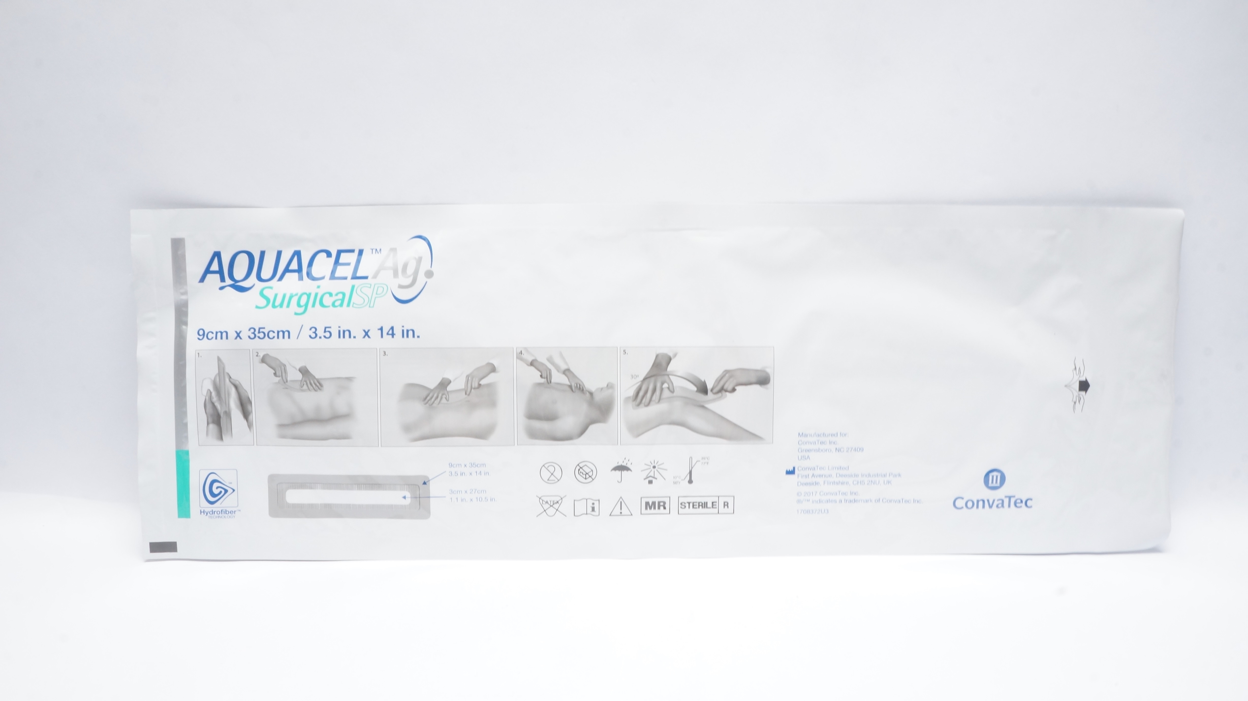 ConvaTec  Aquacel Ag Advanced Antimicrobial Dressing 3.5 x 14inch (x)