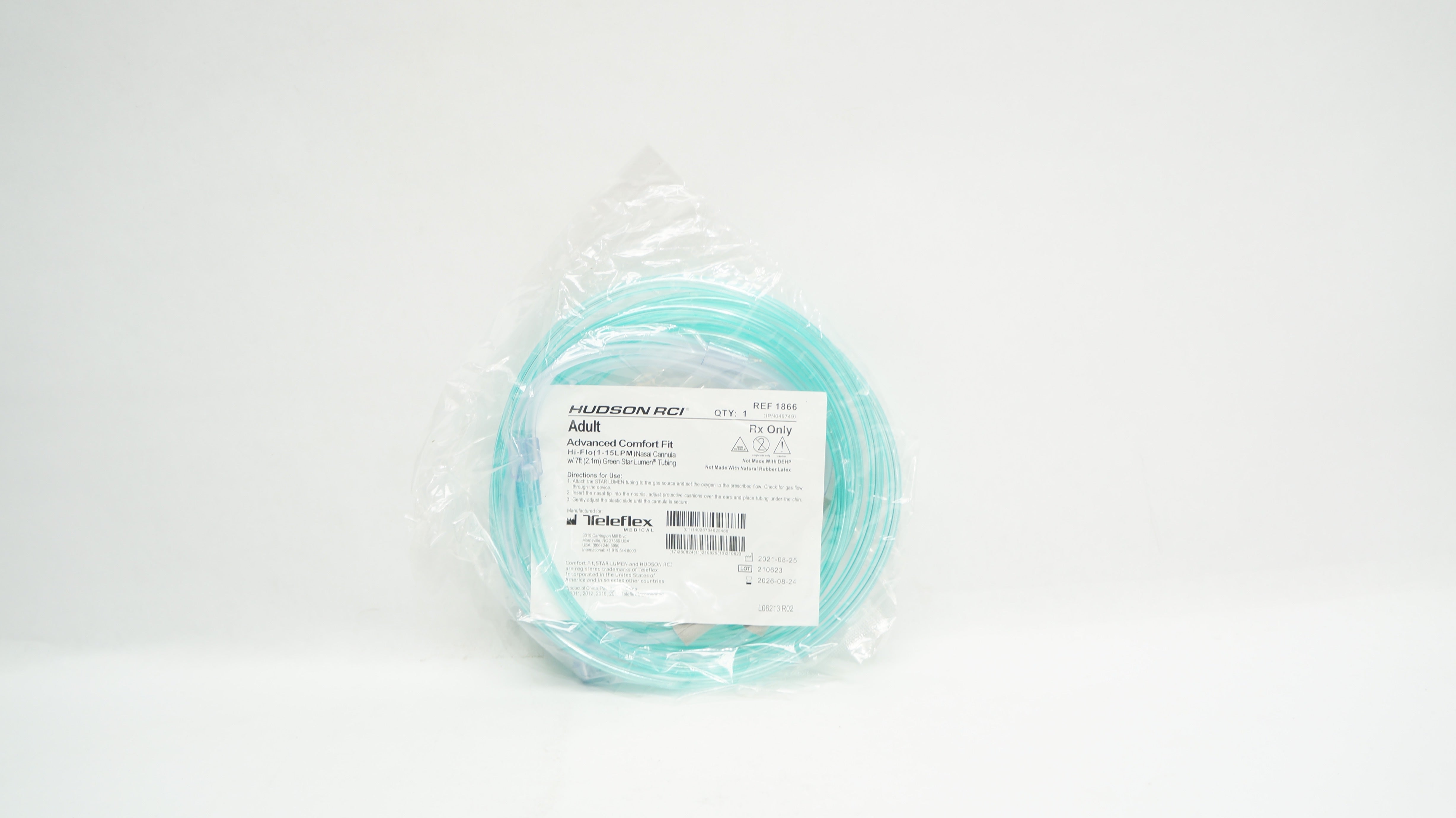 Teleflex 1866 Hudson RCI Adult Advanced Comfort Fit Hi-Flo Nasal Cannula