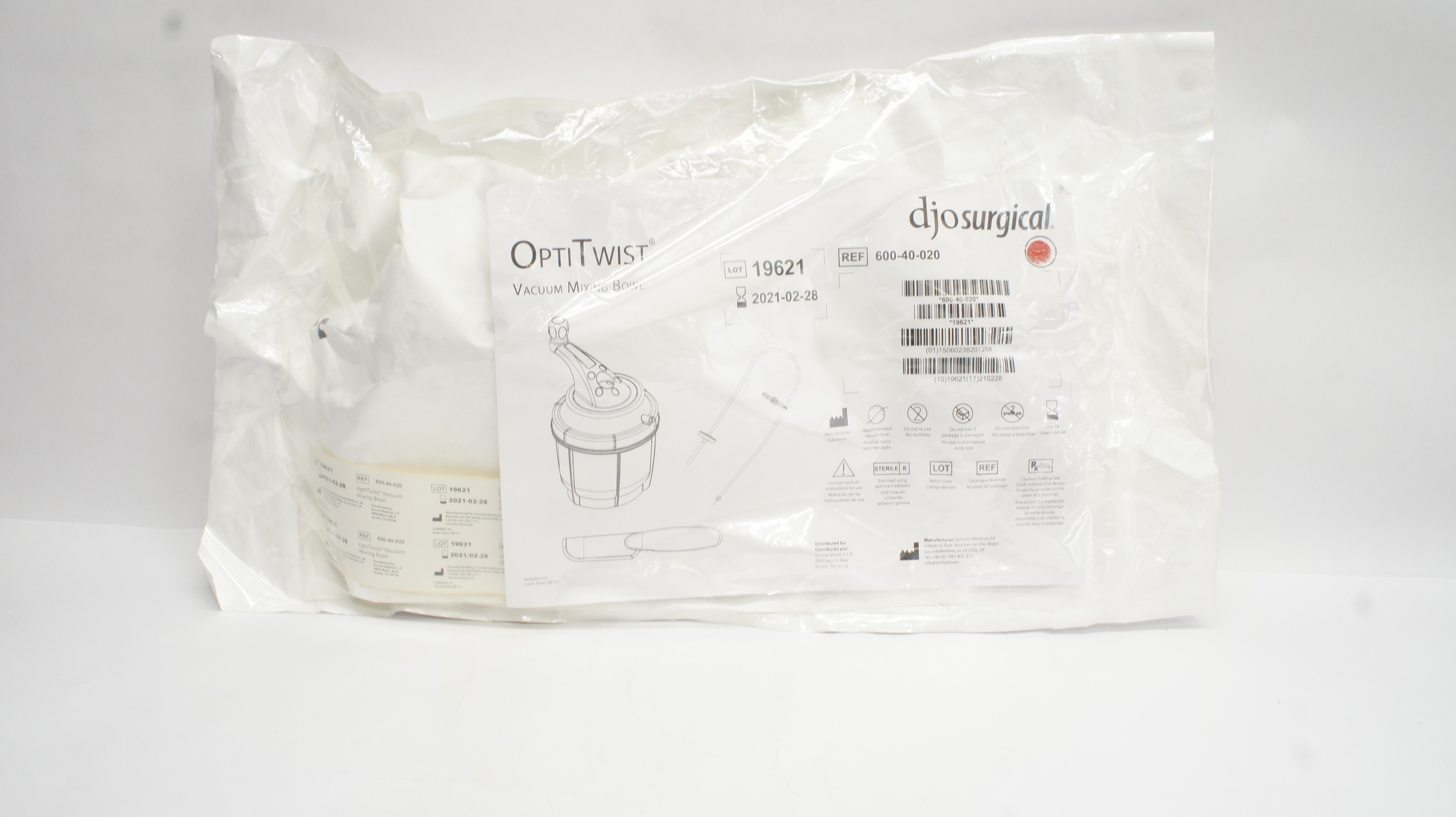 Summit Medical 600-40-020 Djo Surgical OptiTwist Vacuum Mixing Bowl (x)