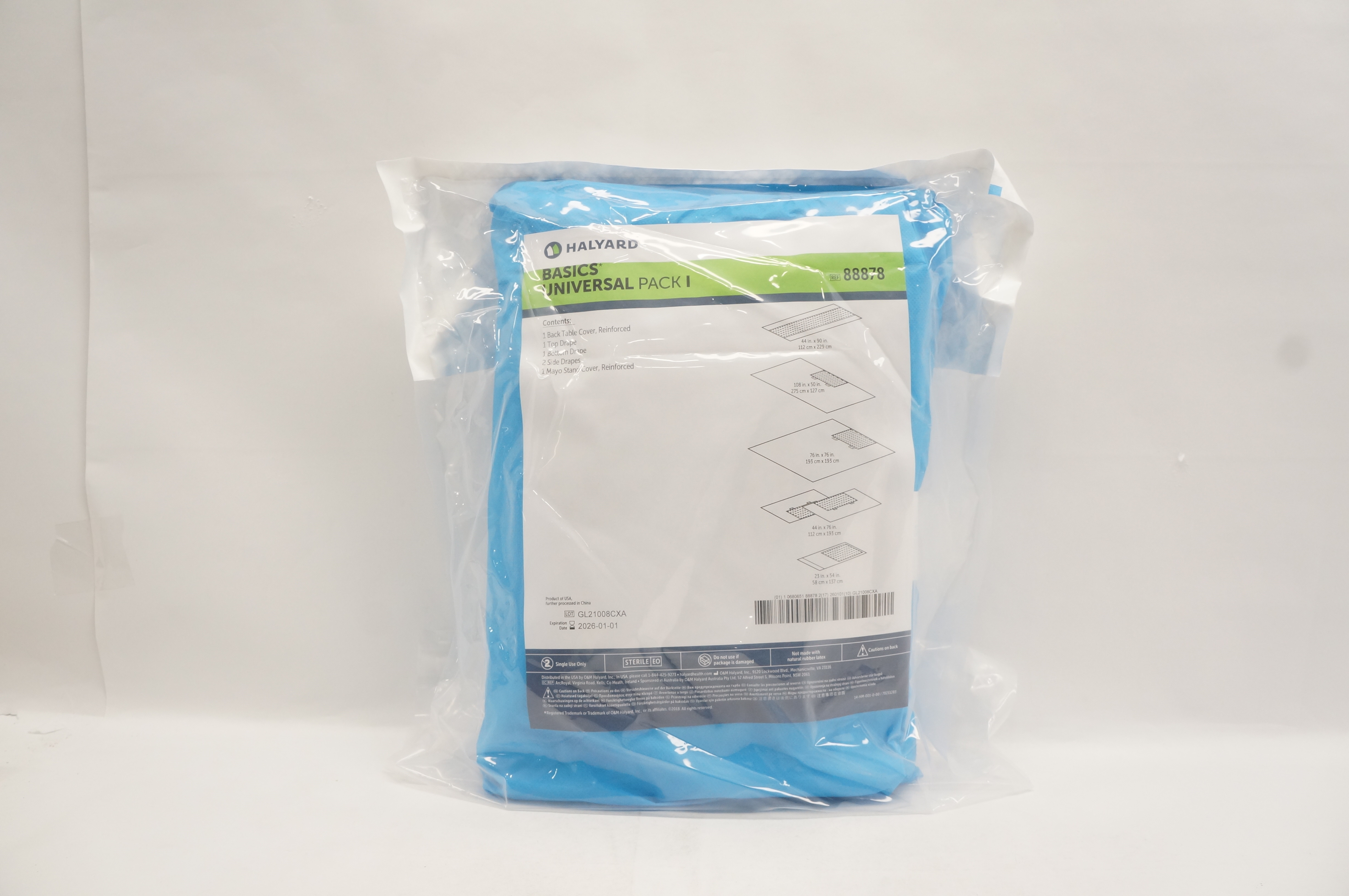 Halyard 88878 Basic Universal Pack I 44inch x 90inch