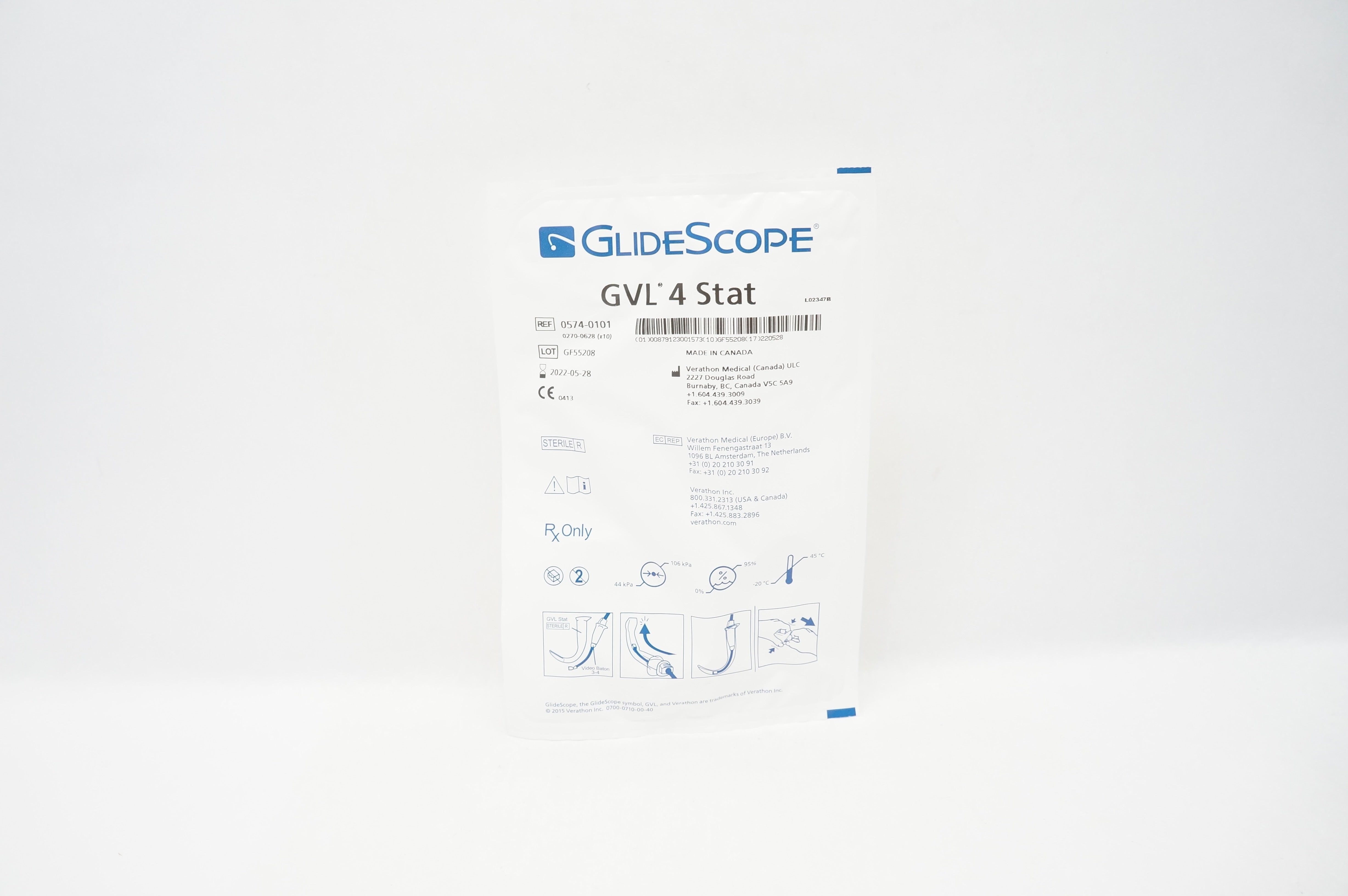 Verathon Medical 0574-0101 GlideScope GVL 4 Stat (x)