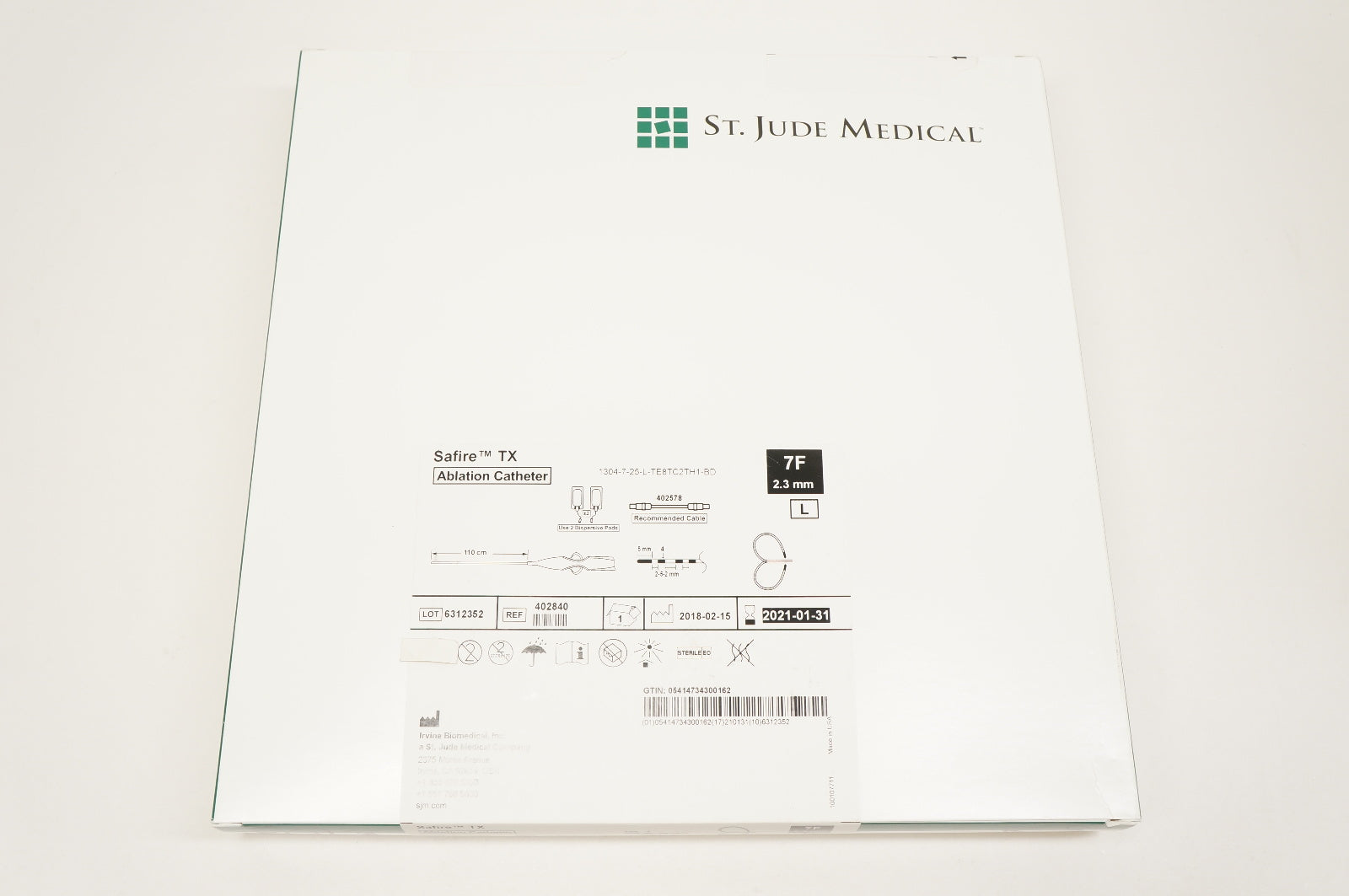 St. Jude Medical 402840 Safire TX Ablation Cath. 7F