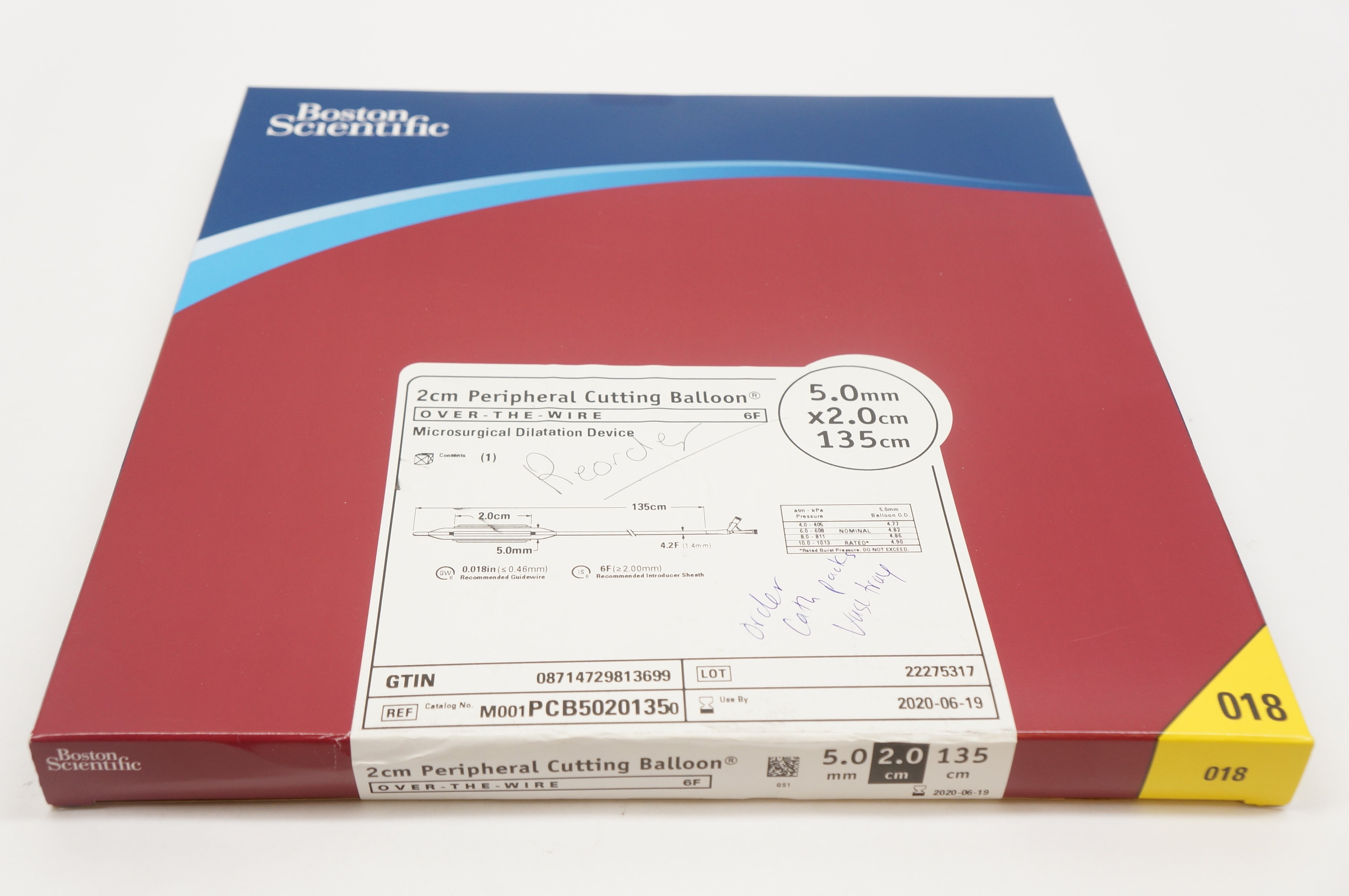 Boston Scientific PCB5020135 2cm Peripheral Cutting Balloon 5.0mmx2.0cmx135cm(x)