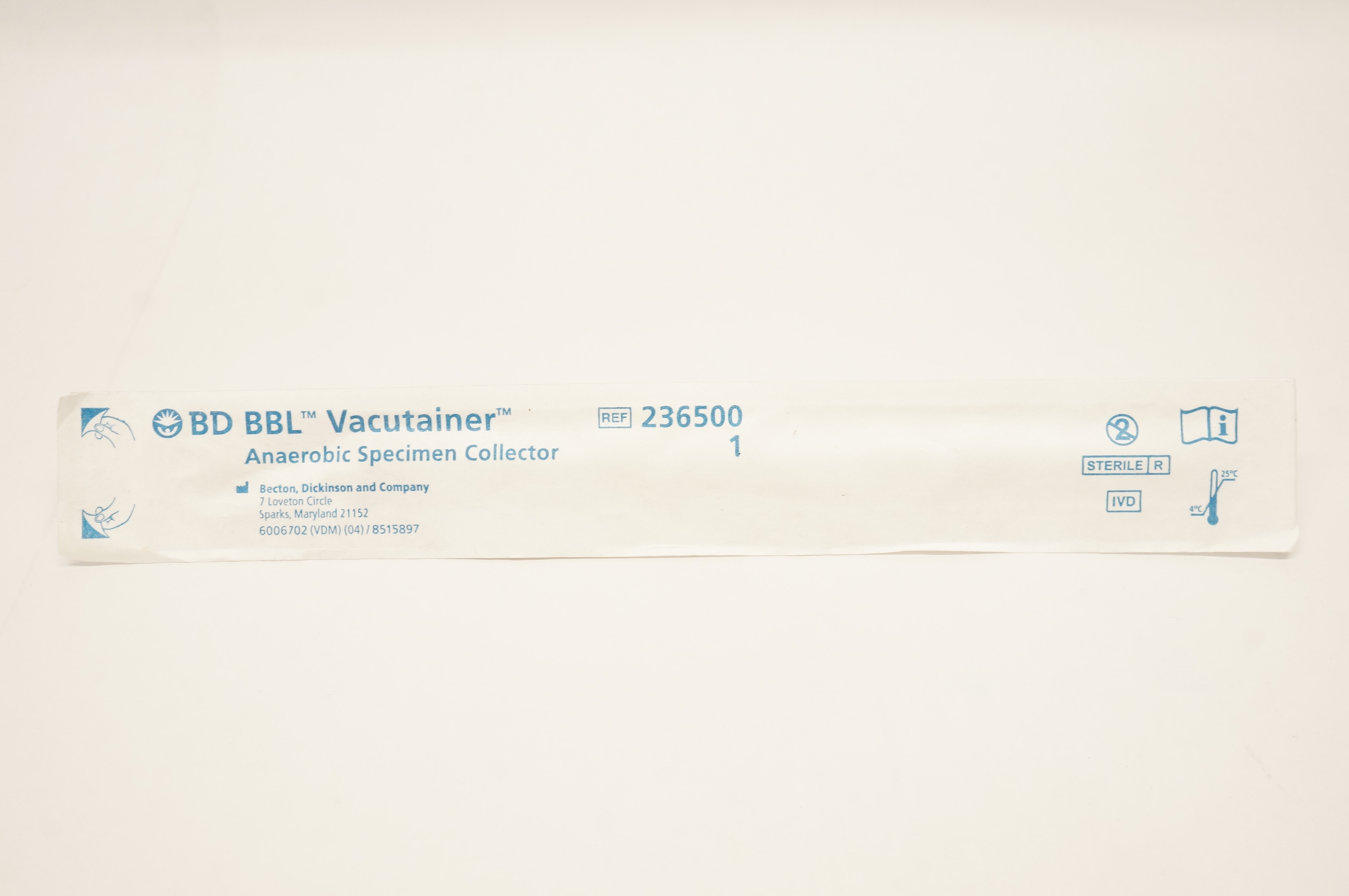 BD 236500 BBL Vacutainer Anaerobic Specimen Collector (x)