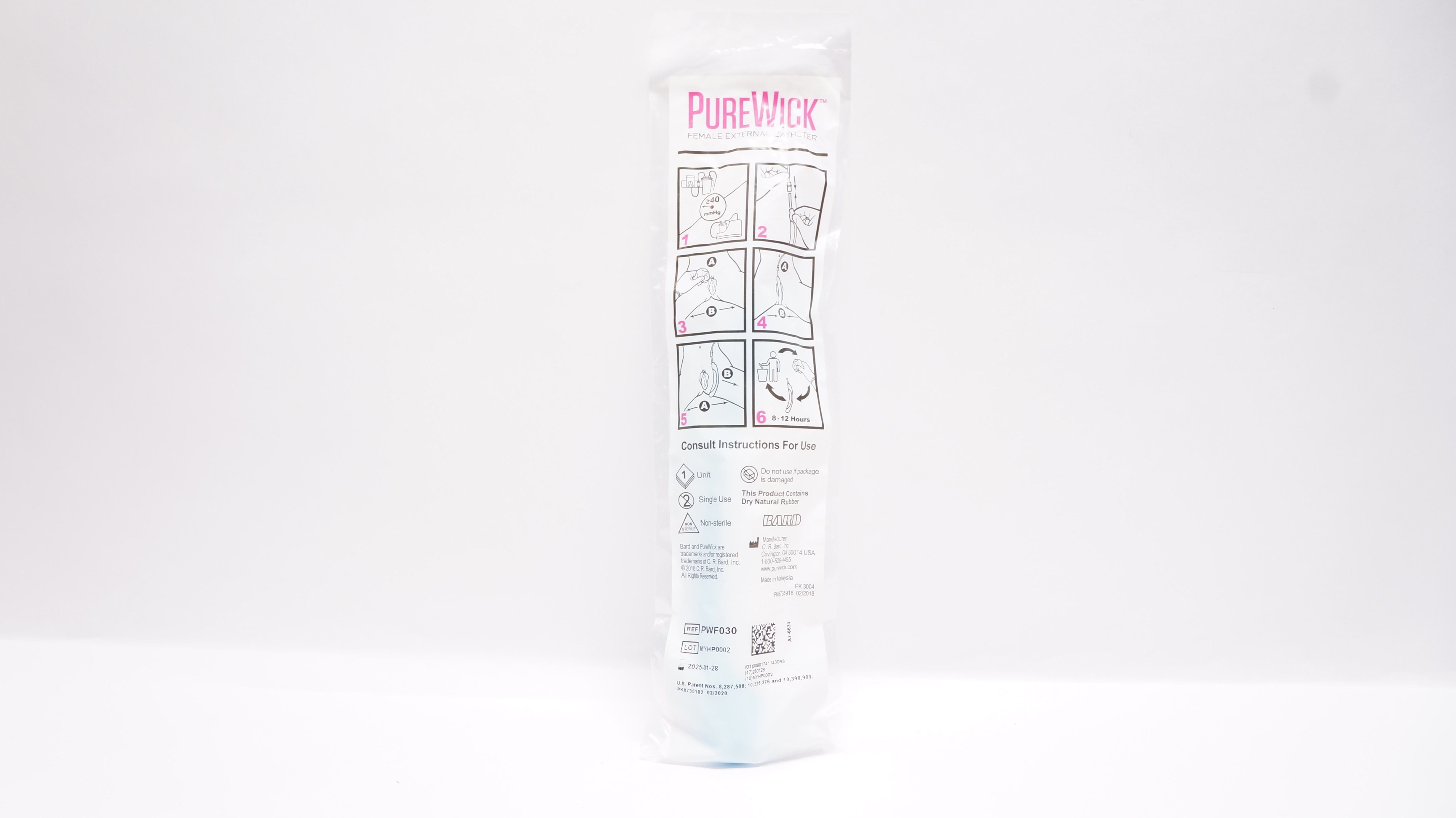 Bard PWF030 PureWick Female External Cath. ≥40 mmHg