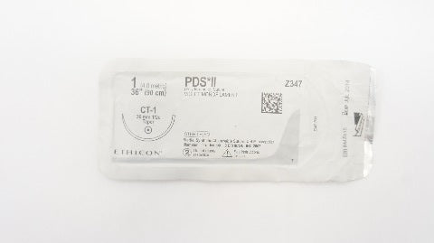 Ethicon Z347 1 PDS II Polydioxanone Stre CT-1, 36mm 1/2c Taper, 36inch (x)