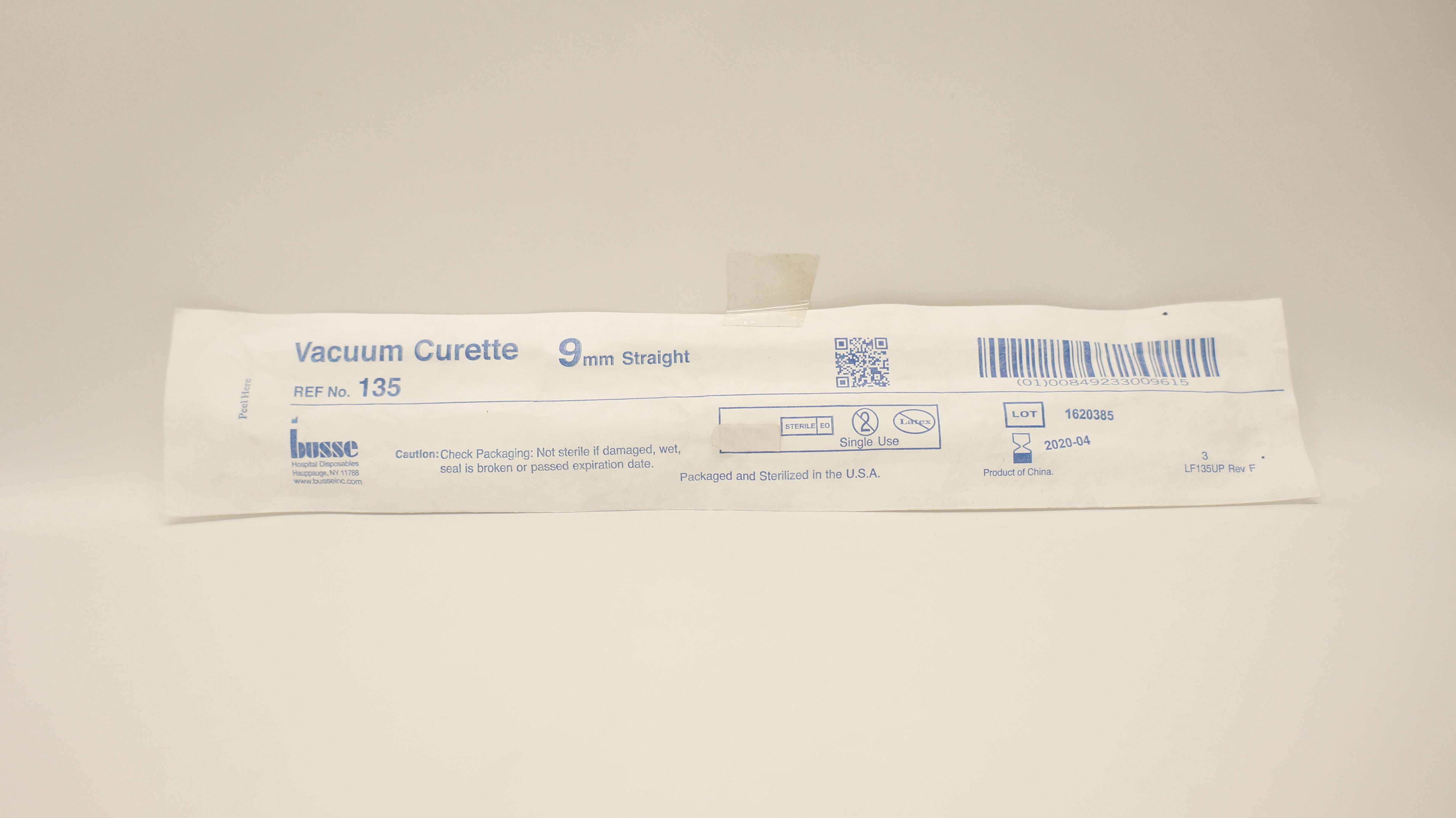 Busse 135 Vacuum Curette 9mm Straight (x)