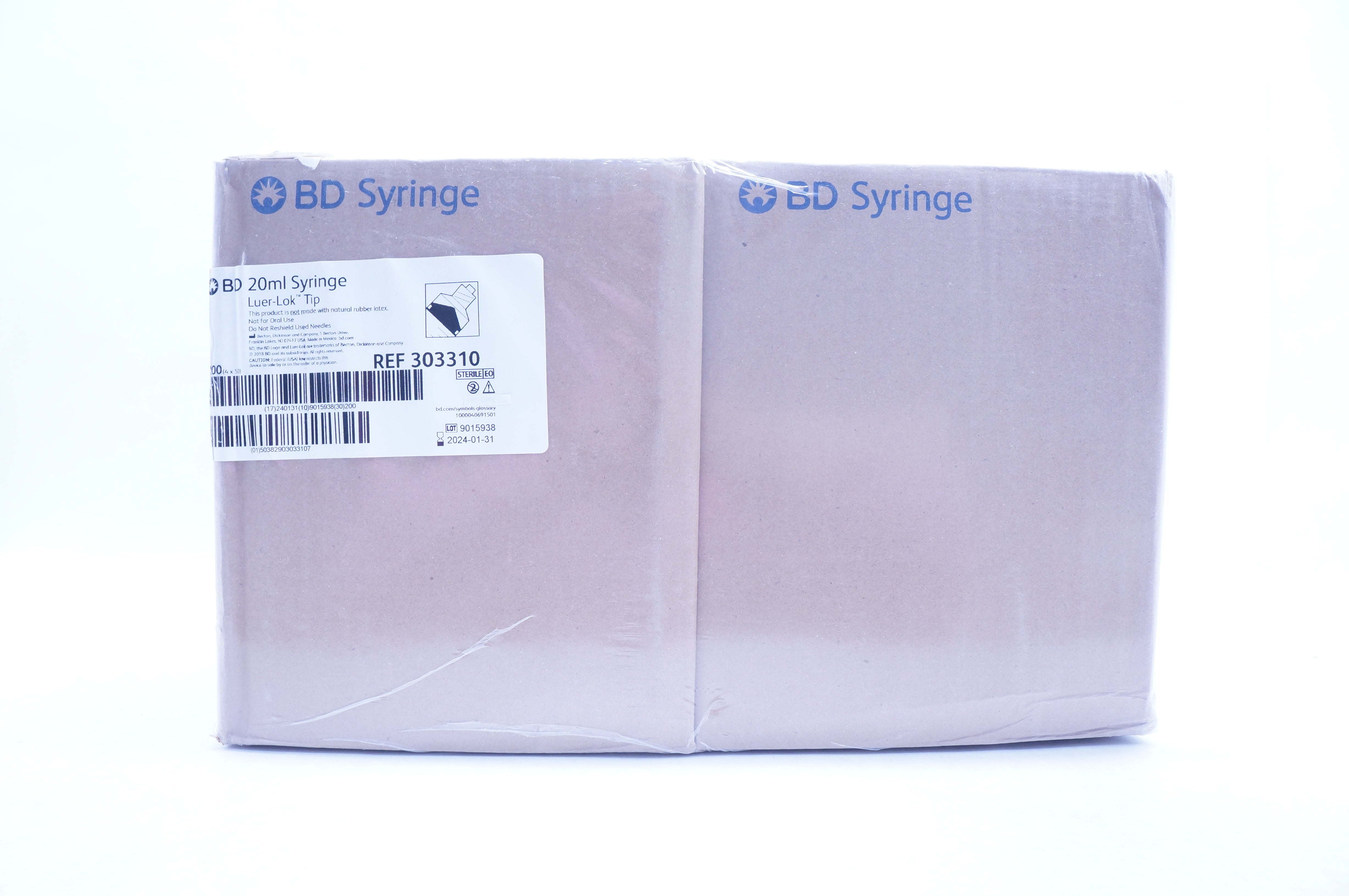 BD 303310 20ml Syringe Luer-Lok Tip - Box of 200