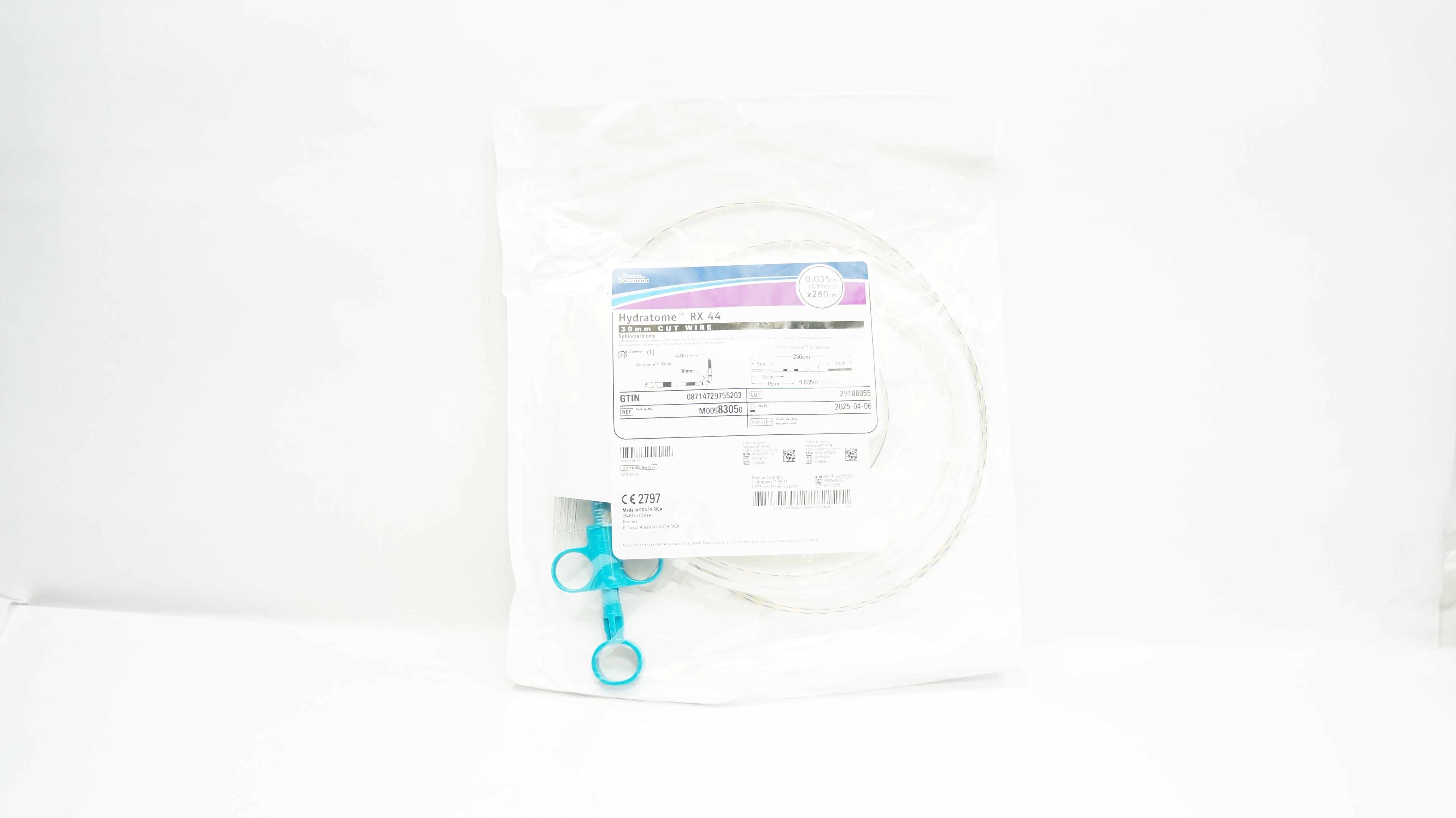 Boston Scientific 8305 Hydratome, Sphincterotome RX44 0.035inch x 260cm