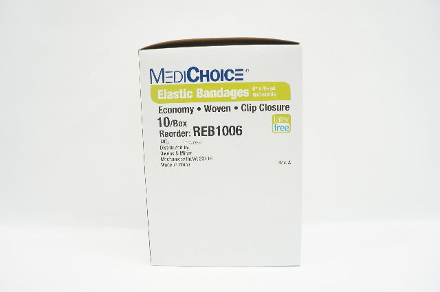 MediСhoice REB1006 Elastic Bandage 6inch x 4 1/2yd - Box of 10