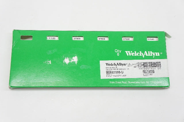 Welch Allyn 07800-U 6 Volt Halogen Lamp - Box of 6