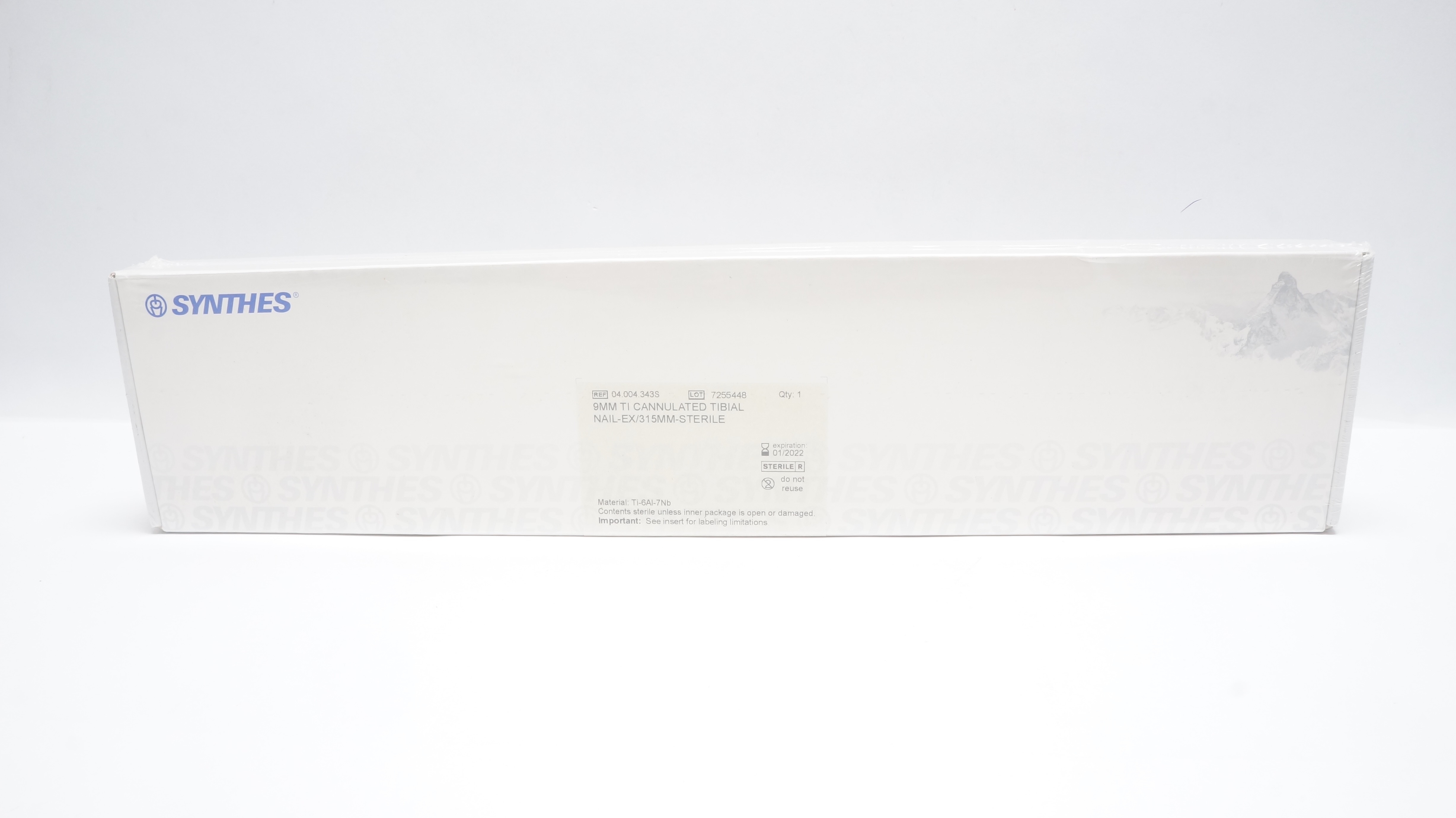 Synthes 04.004.343S 9mm TI CANNULATED TIBIAL NAIL-EX/315mm-Sterile (x)