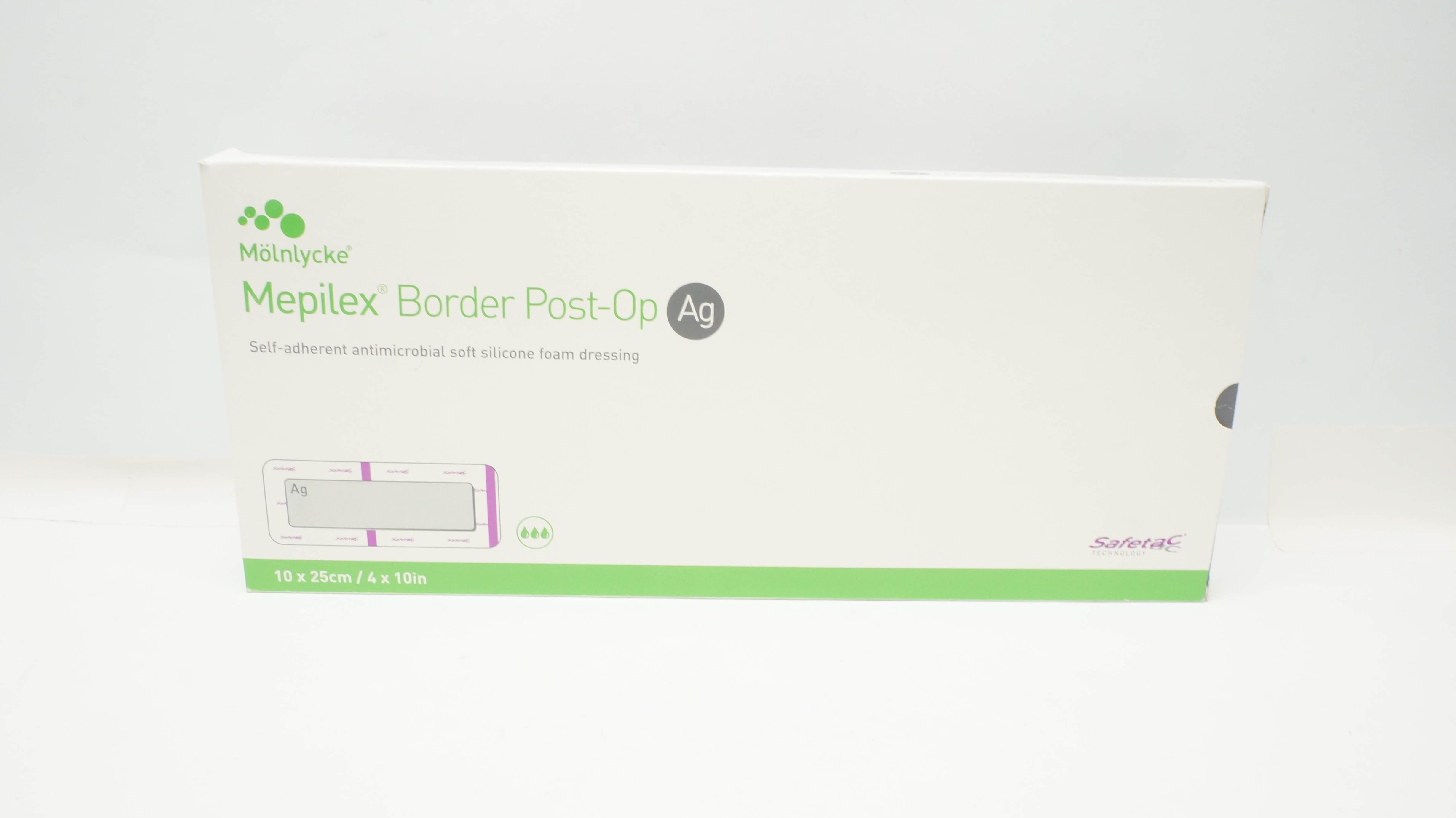 Molnlycke Health Care 498450 Mepilex Soft Foam Dressing 4 x 10in - Box of 5 (x)