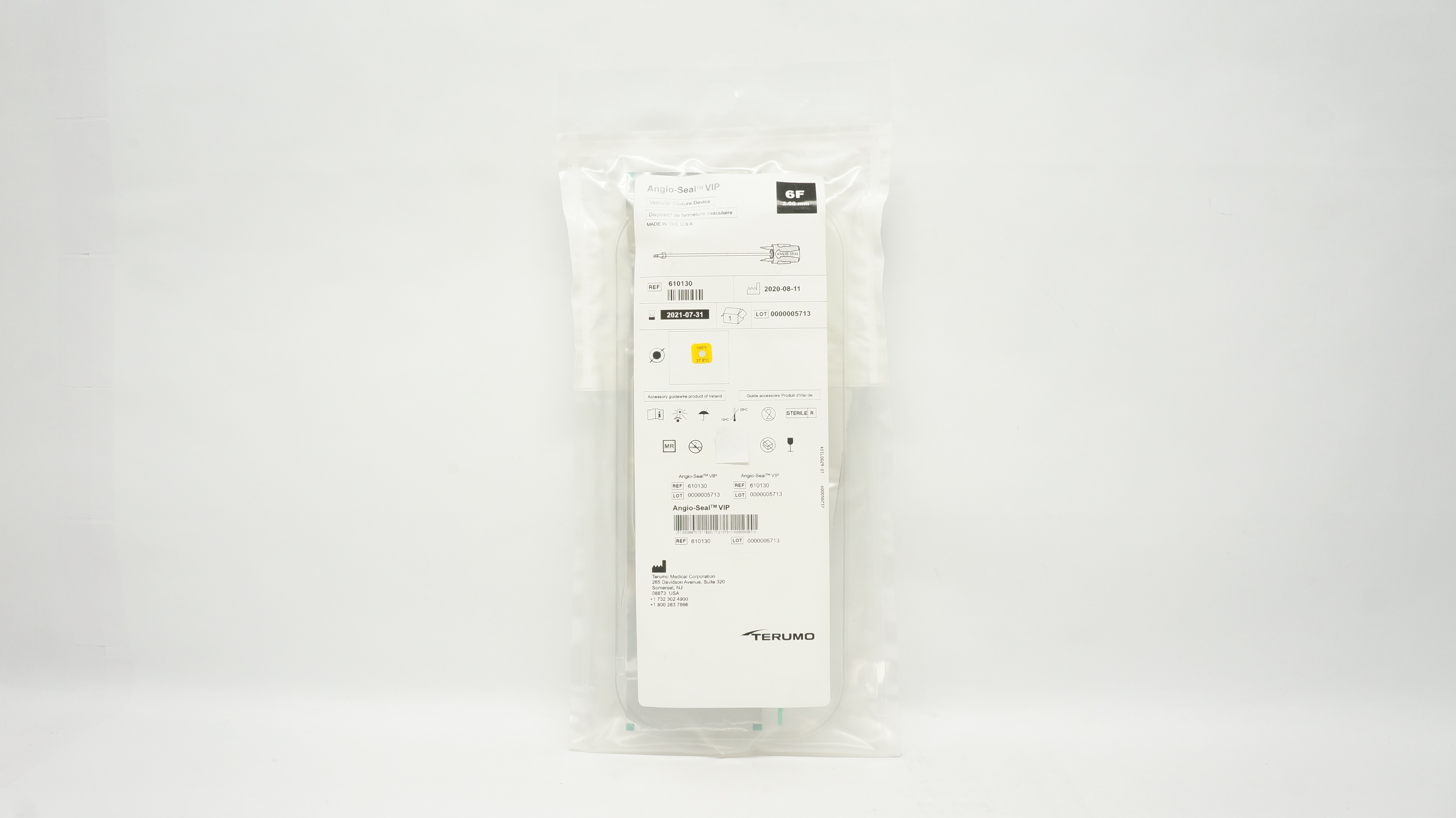 Terumo 610130 Angio-Seal VIP Vascular Closure Device 6F (x)