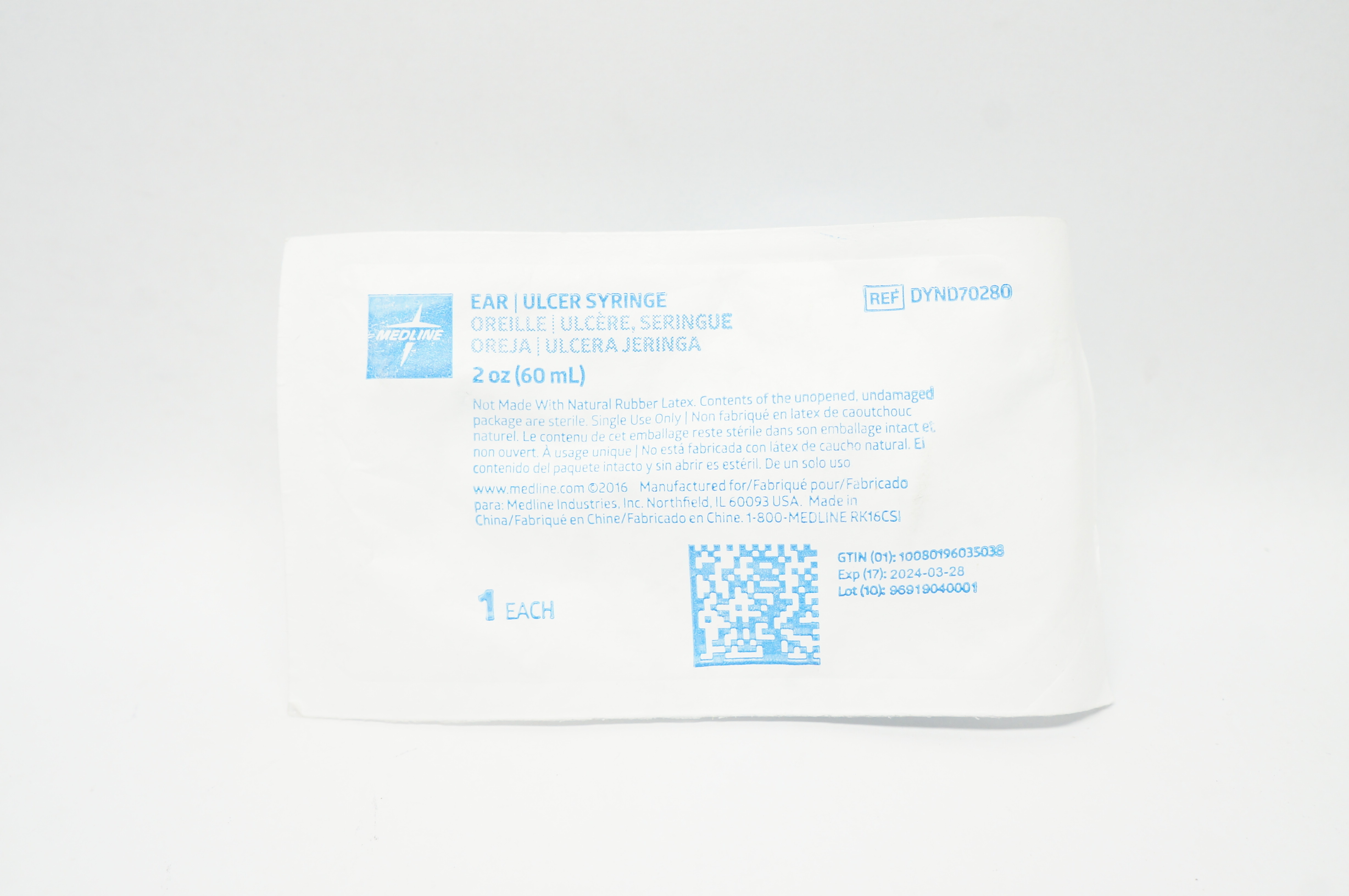 Medline DYND70280 Ear Ulcer Syringe 2oz.