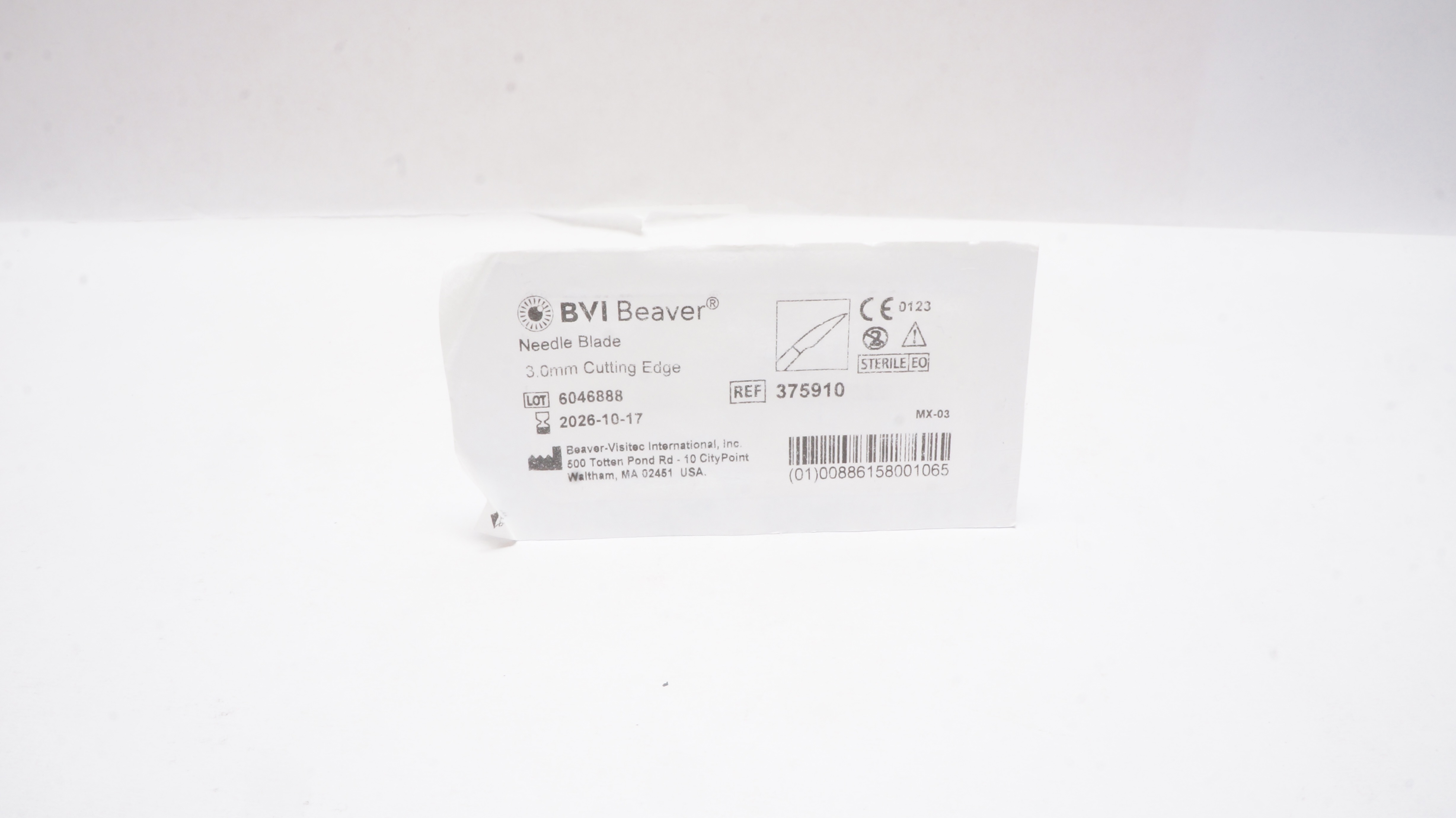 BVI Beaver 375910 Ndle Blade 3.0mm Cutting Edge