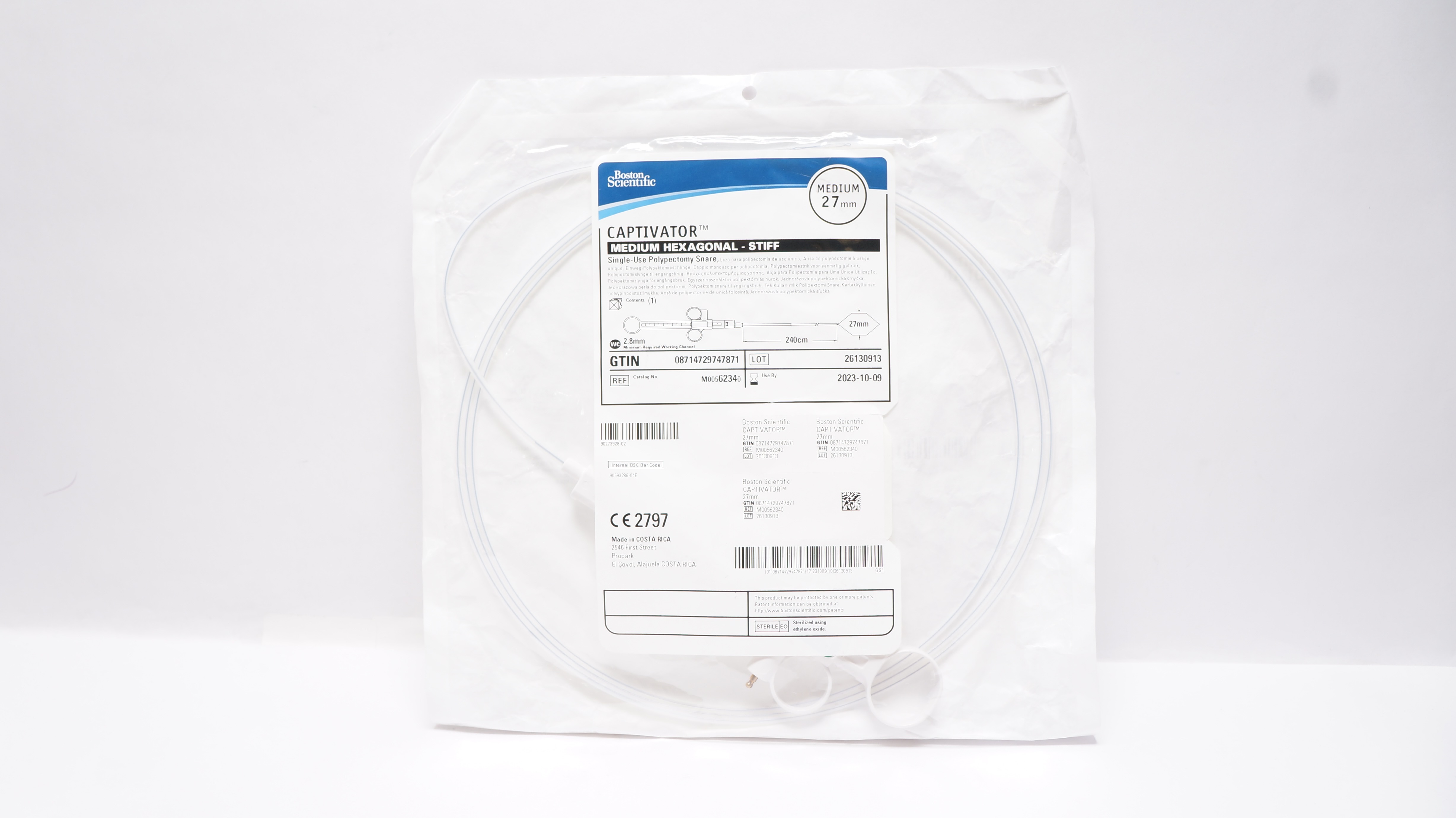 Boston Scientific 6234 Medium Hexagonal - Stiff Polypectomy Snare 27mm (x)