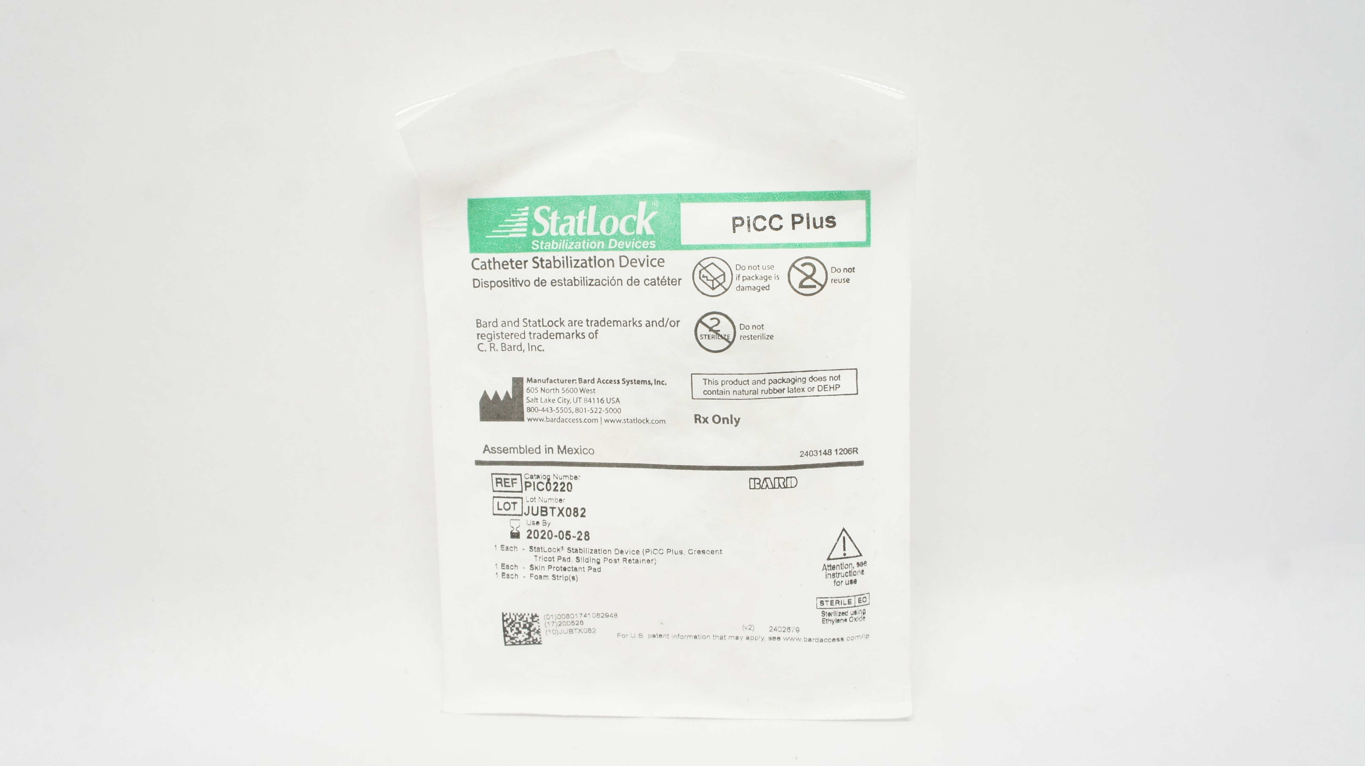 Bard PIC0220 StatLock Cath. Stabilization Device PICC Plus (x)