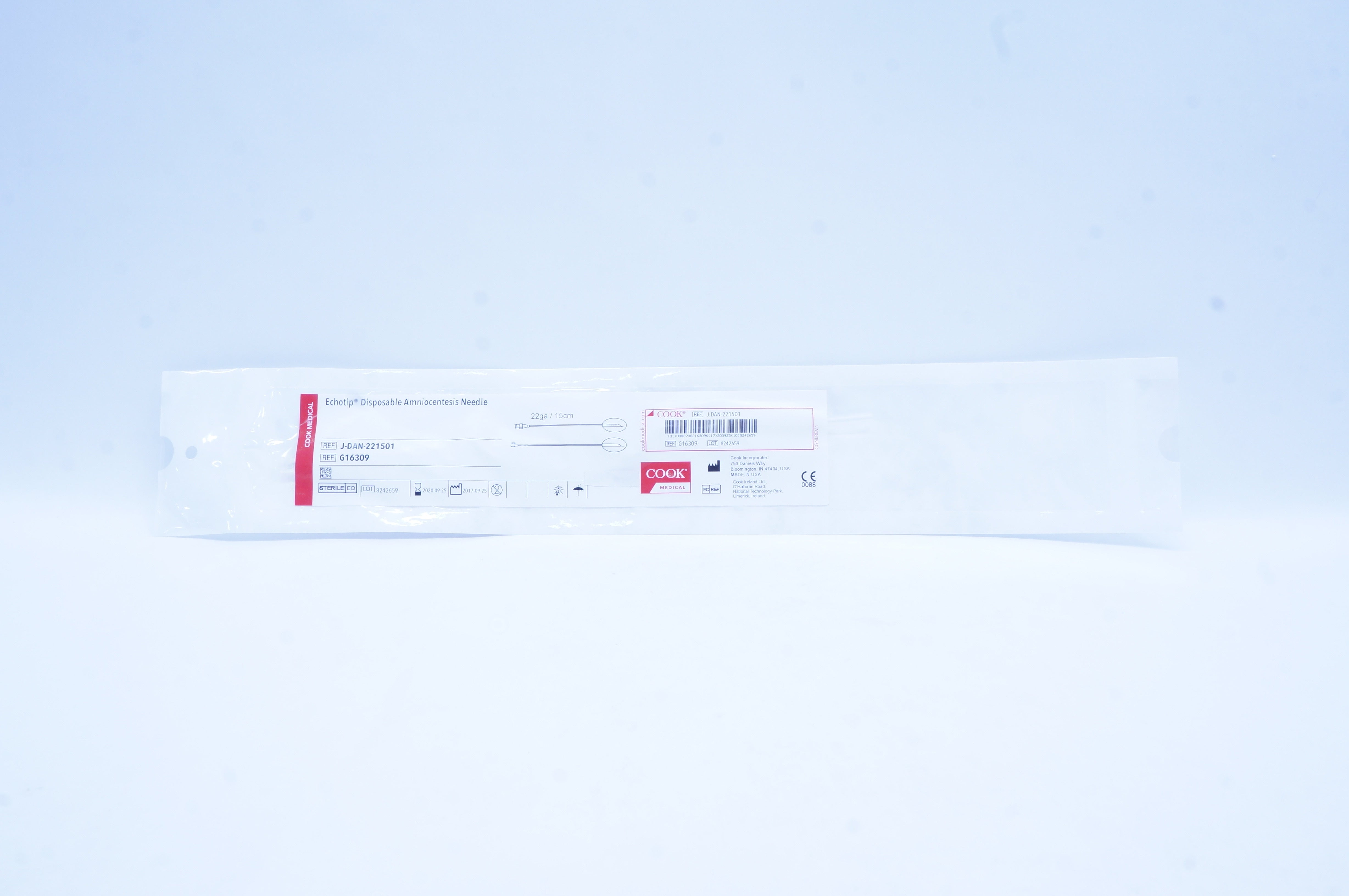 Cook Medical G16309 Echotip Disposable Amniocentesis Ndle. 22ga x 15cm (x)