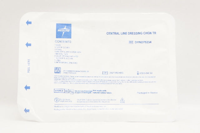 Medline DYND75234 Central Line Dressing CHGN TR