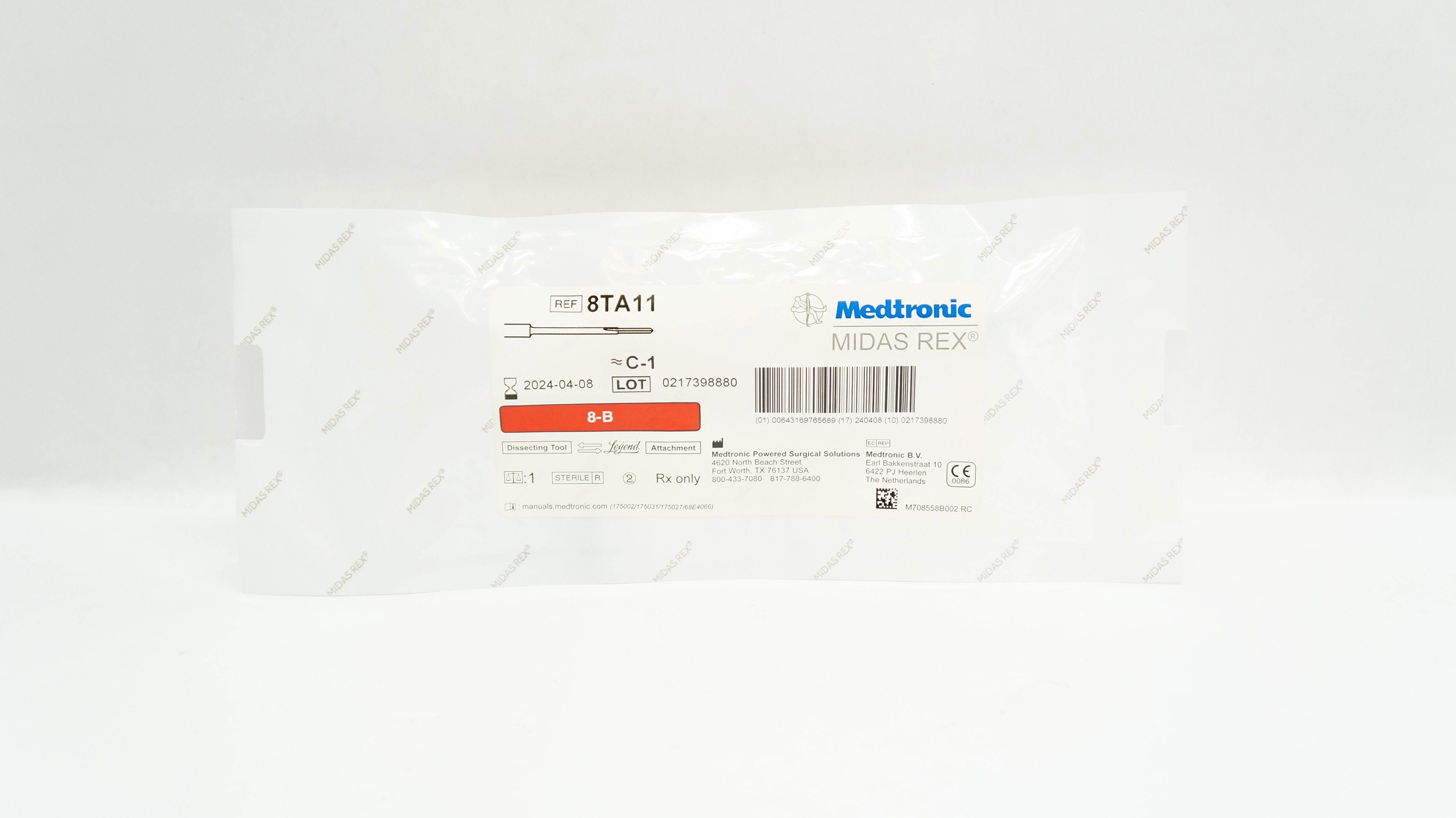 Medtronic 8TA11 Midas Rex C-1 Dissecting Tool 8-B