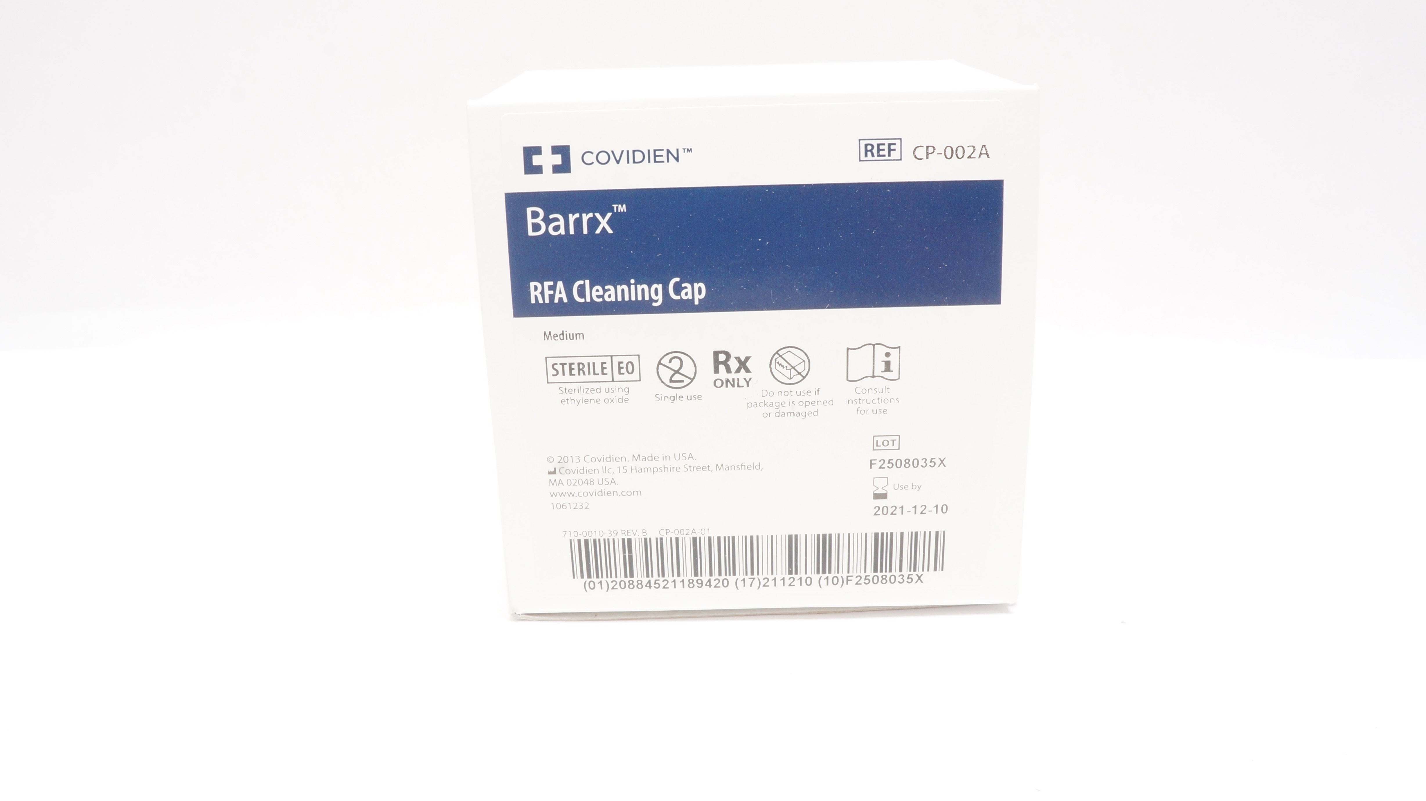 Covidien CP-002A Barrx RFA Cleaning Cap, Medium (x) - Box of 10