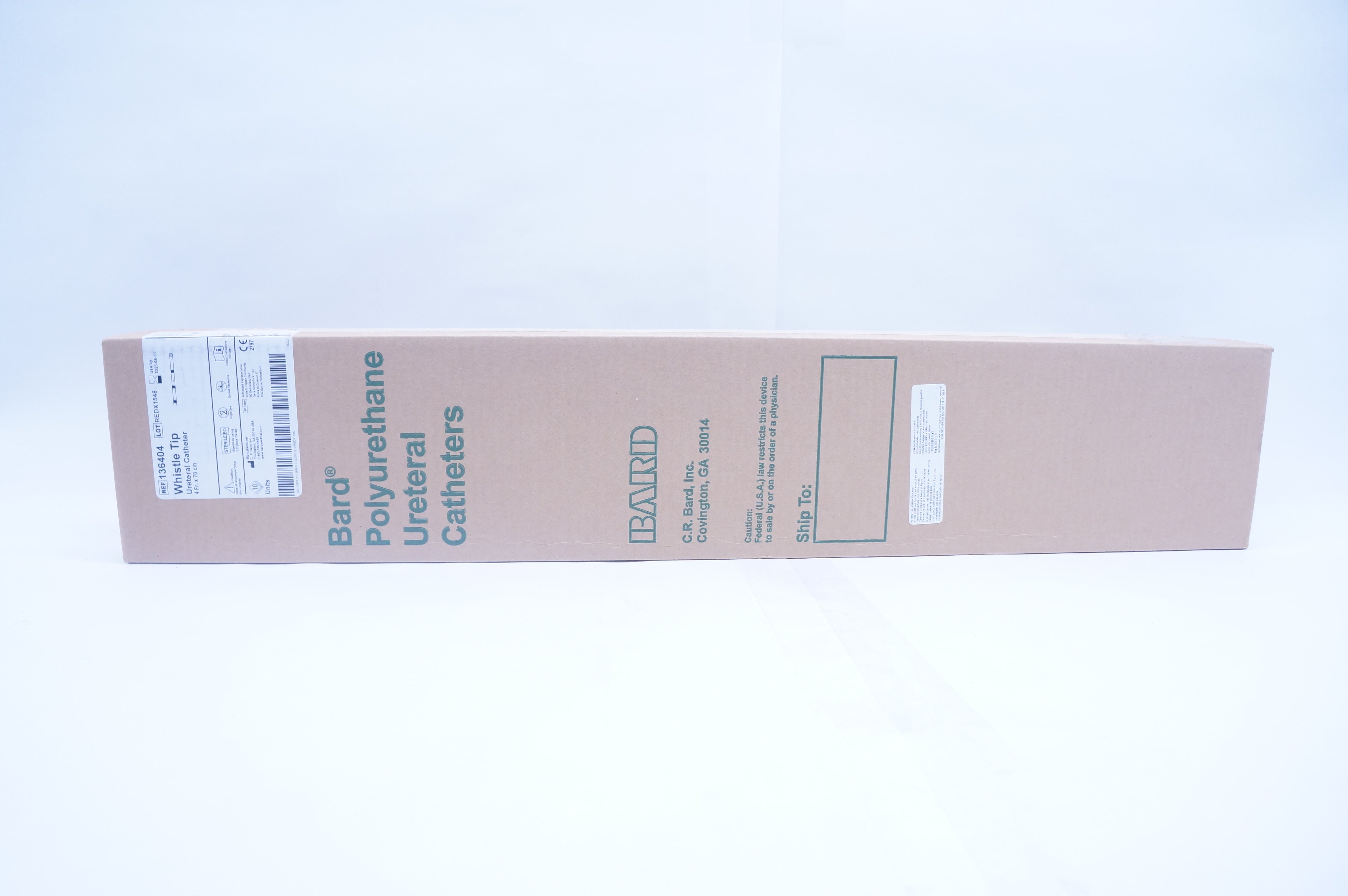 Bard 136404 Whistle Tip Polyurethane Ureteral Cath. 4Fr. x 70cm - Box of 10