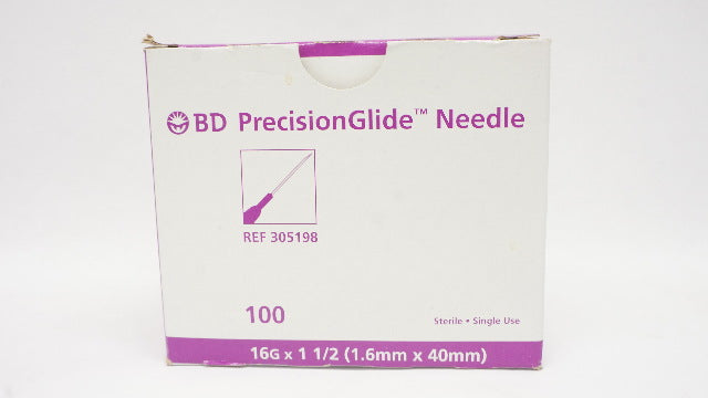 BD 305198 PrecisionGlide Ndle. 16G x 1-1/2 (x) - Box of 100