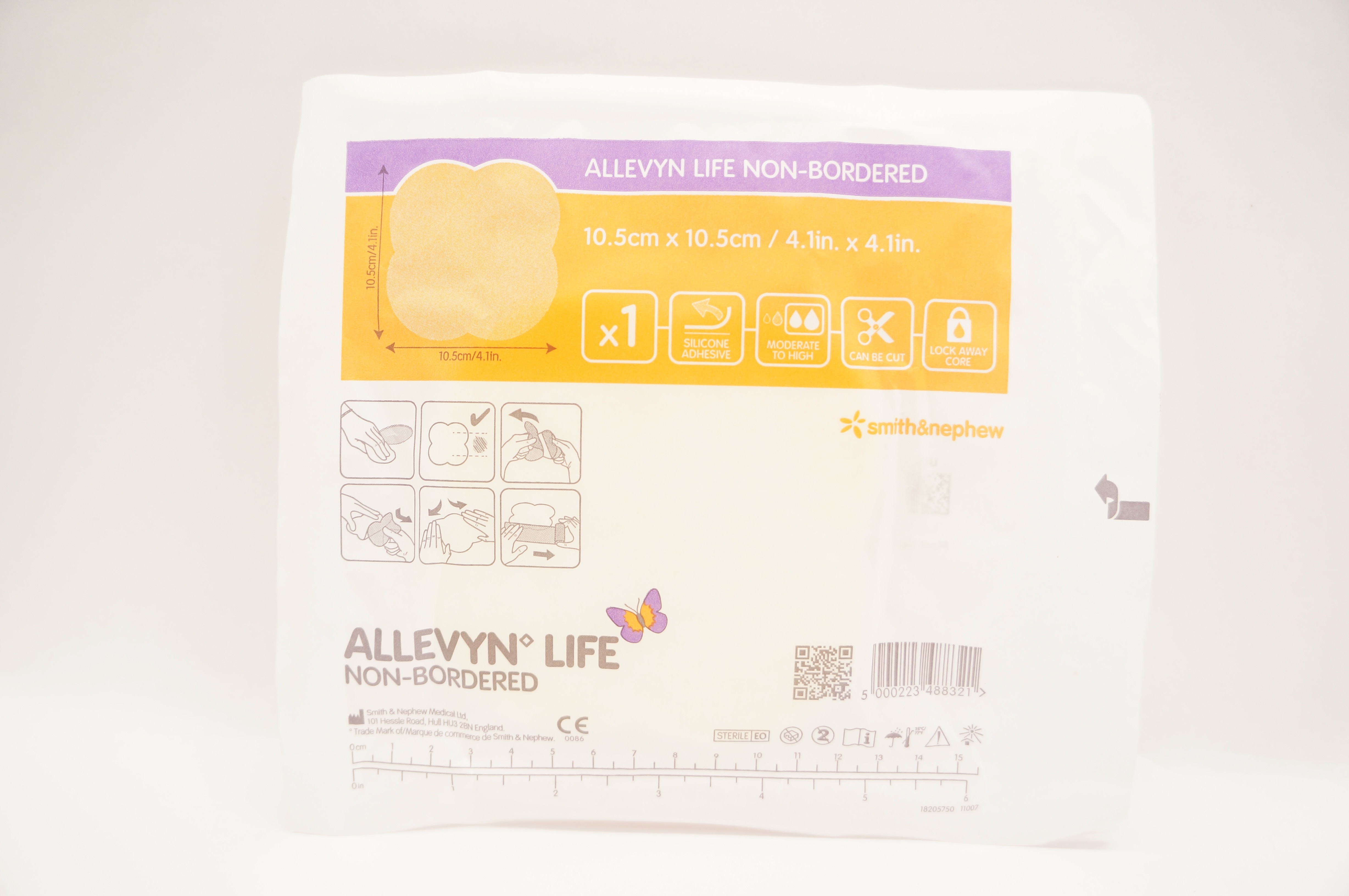 Smith&Nephew 66801748 Allevyn Life Non-Bordered Foam Dressing 4.1 x 4.1inch (x)