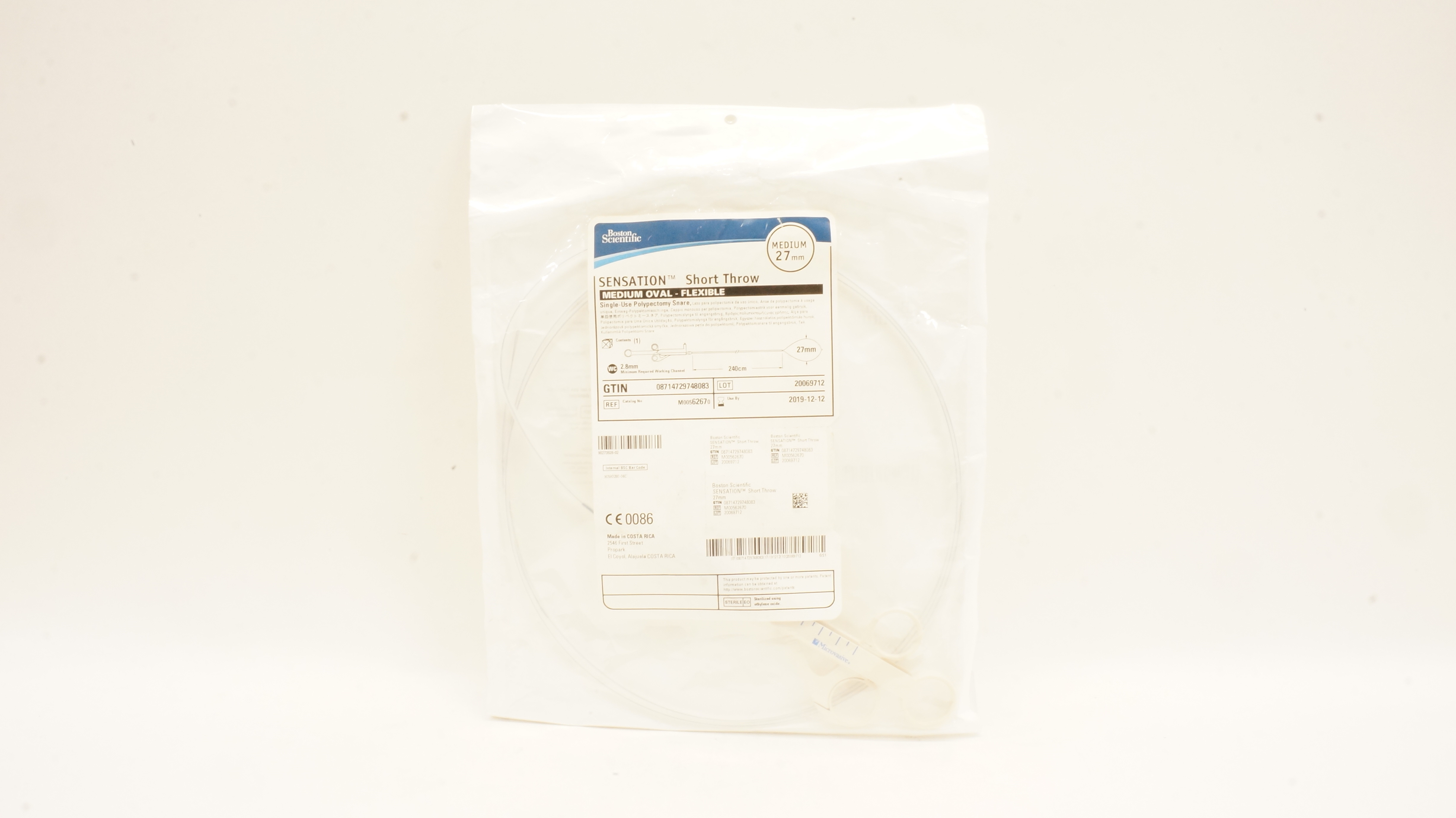 Boston Scientific 6267 Sensation Short Throw Polypectomy Snare 27mm (x)