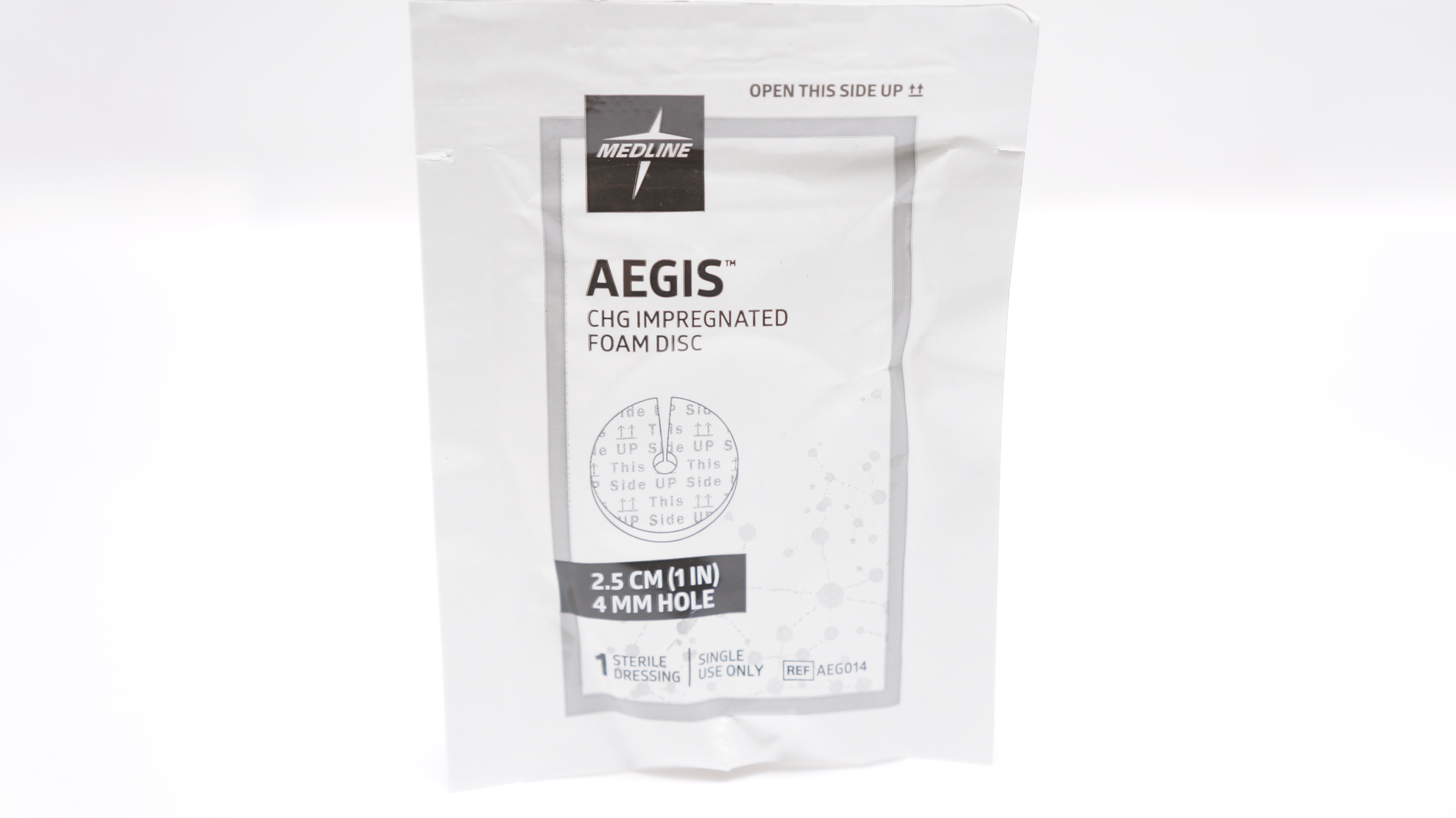 Medline AEG014 AEGIS CHG Impregnated Foam Disc 1 inch x 4mm