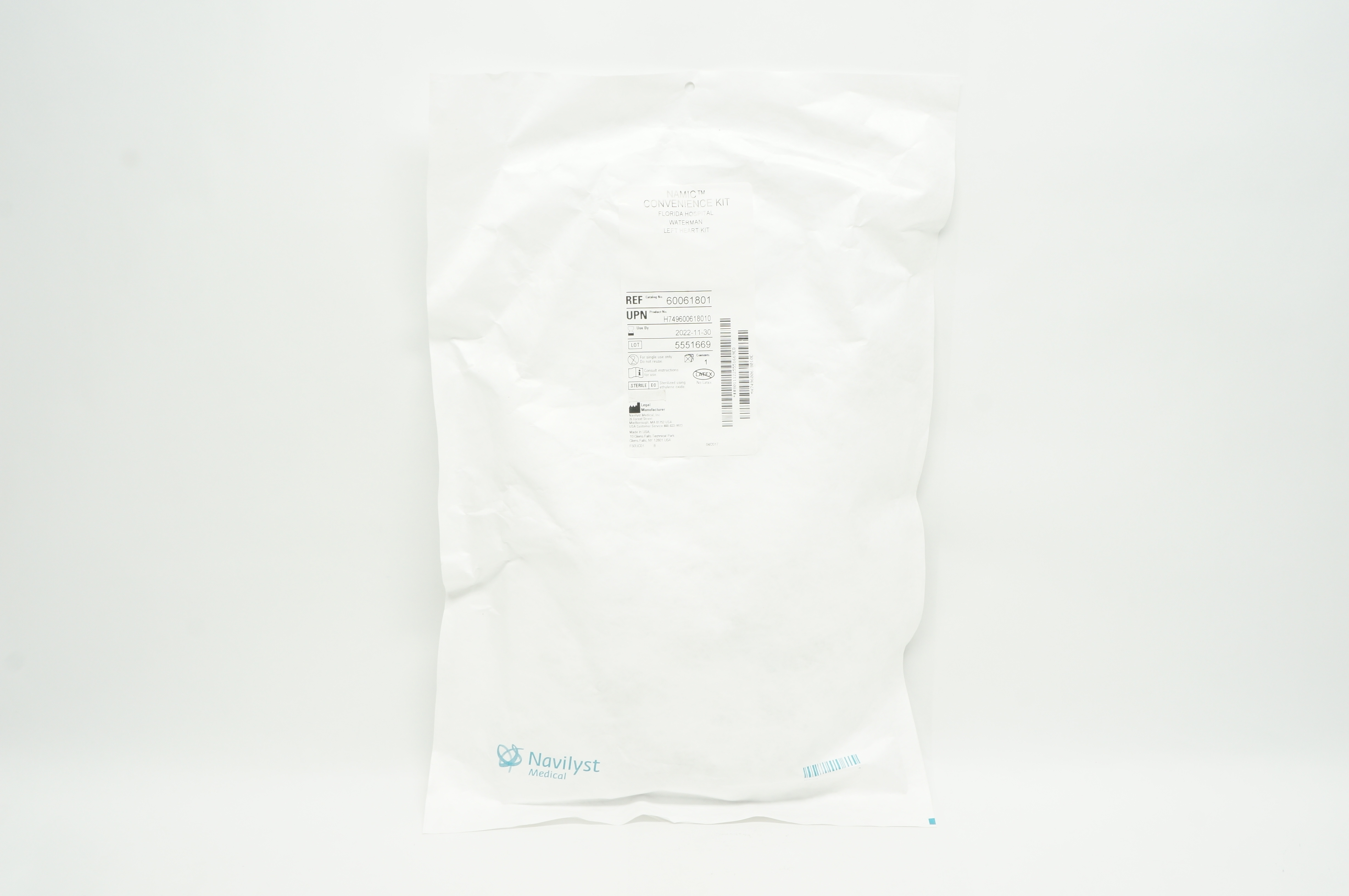 Navilyst 60061801 NAMIC Convenience Kit Florida Hospital