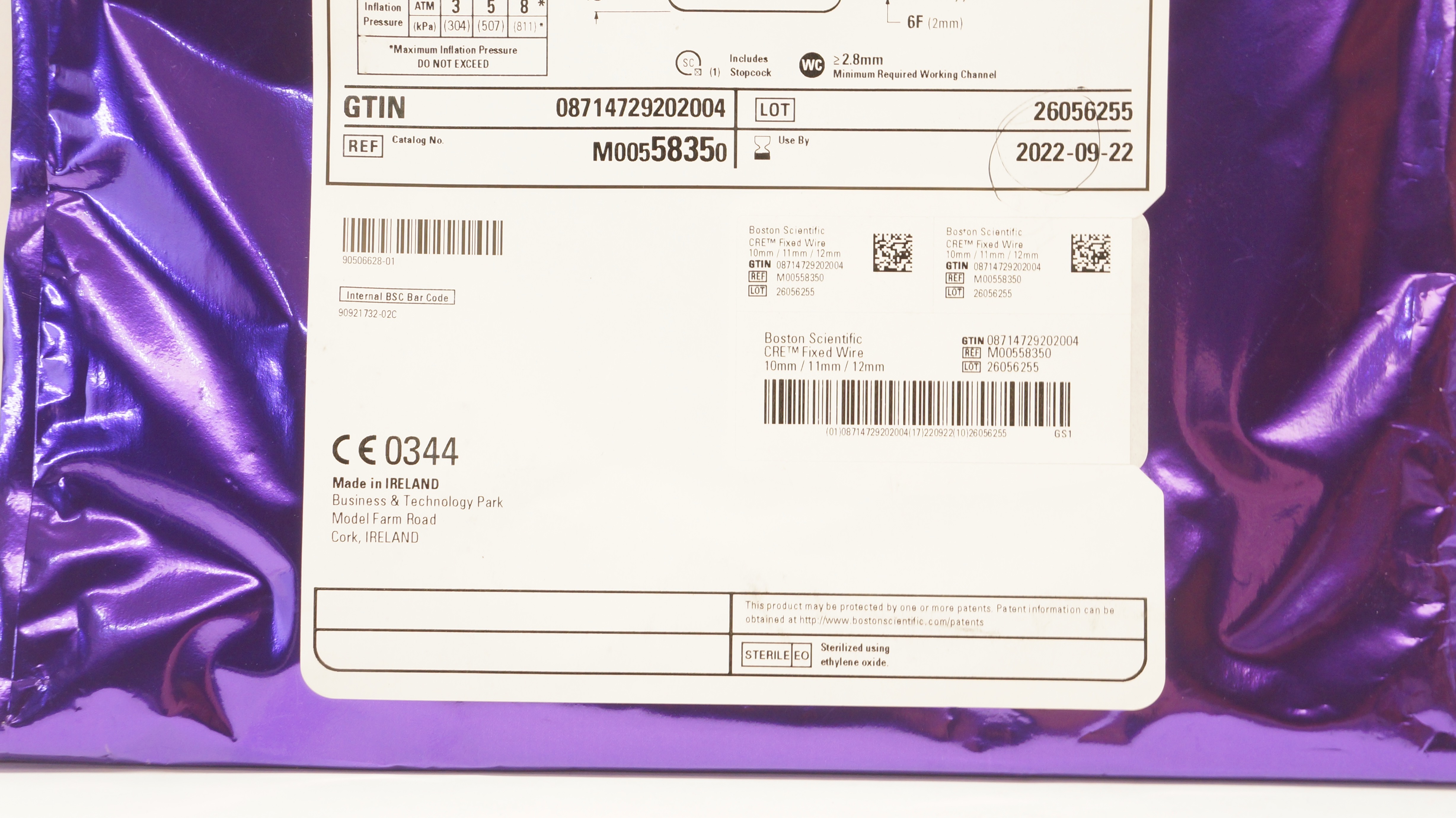 Boston Scientific M00558350 CRE Esophageal Balloon Dilatation Cath