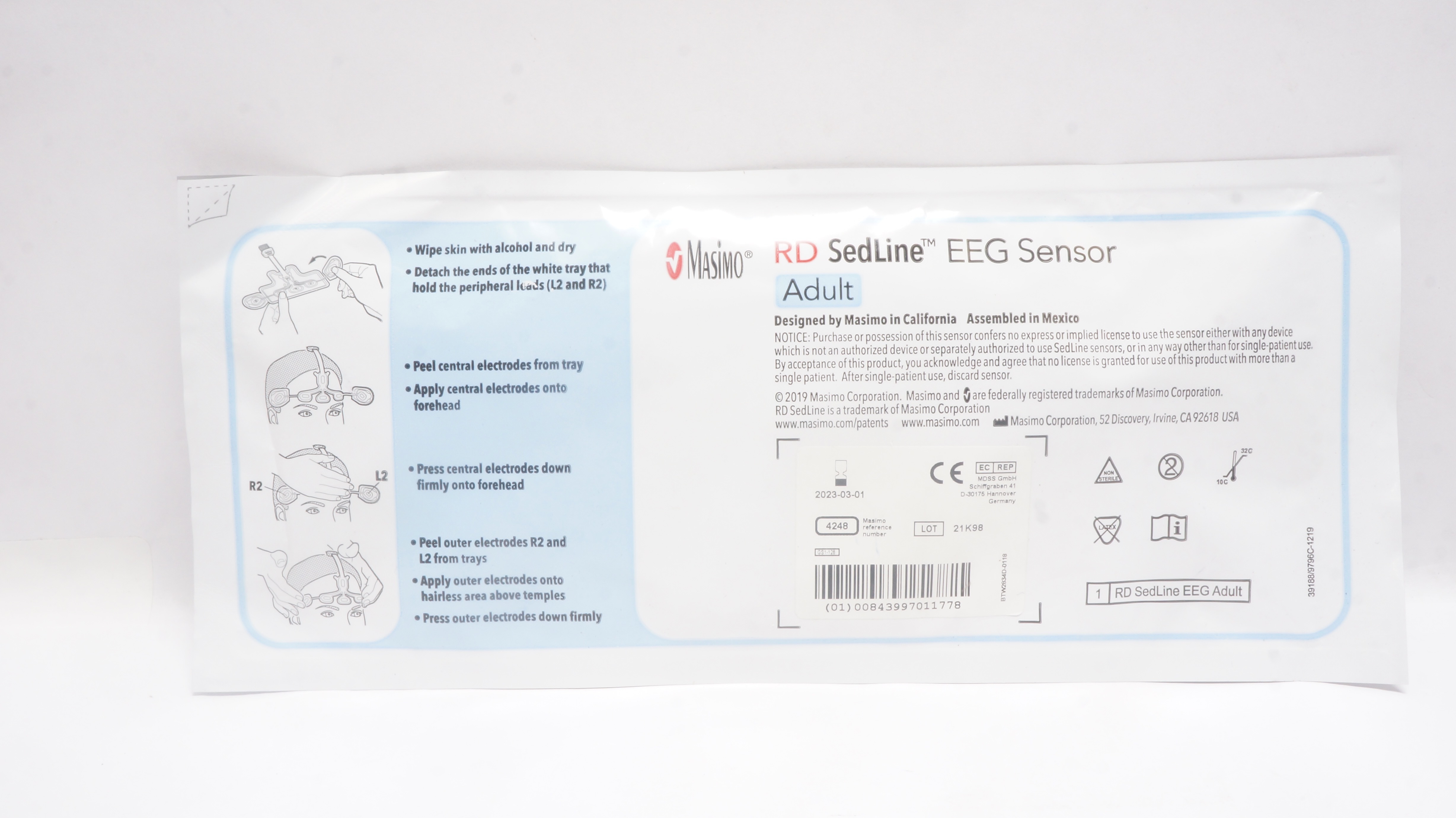 Masimo 4248 RD Sedline EEG Sensor Adult (x)