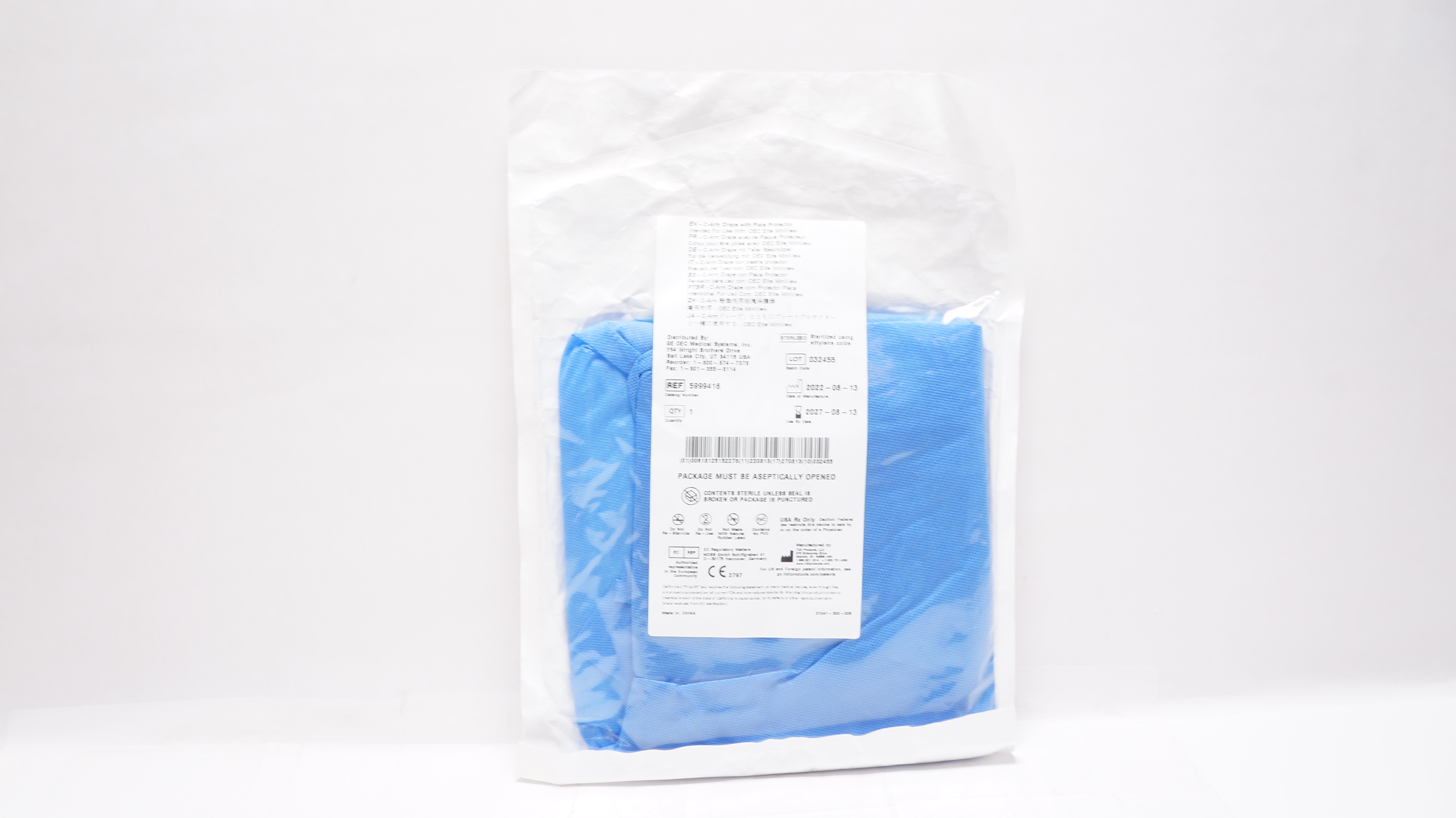 TIDI Products 5999416 C-Arm Drape With Plata Protector