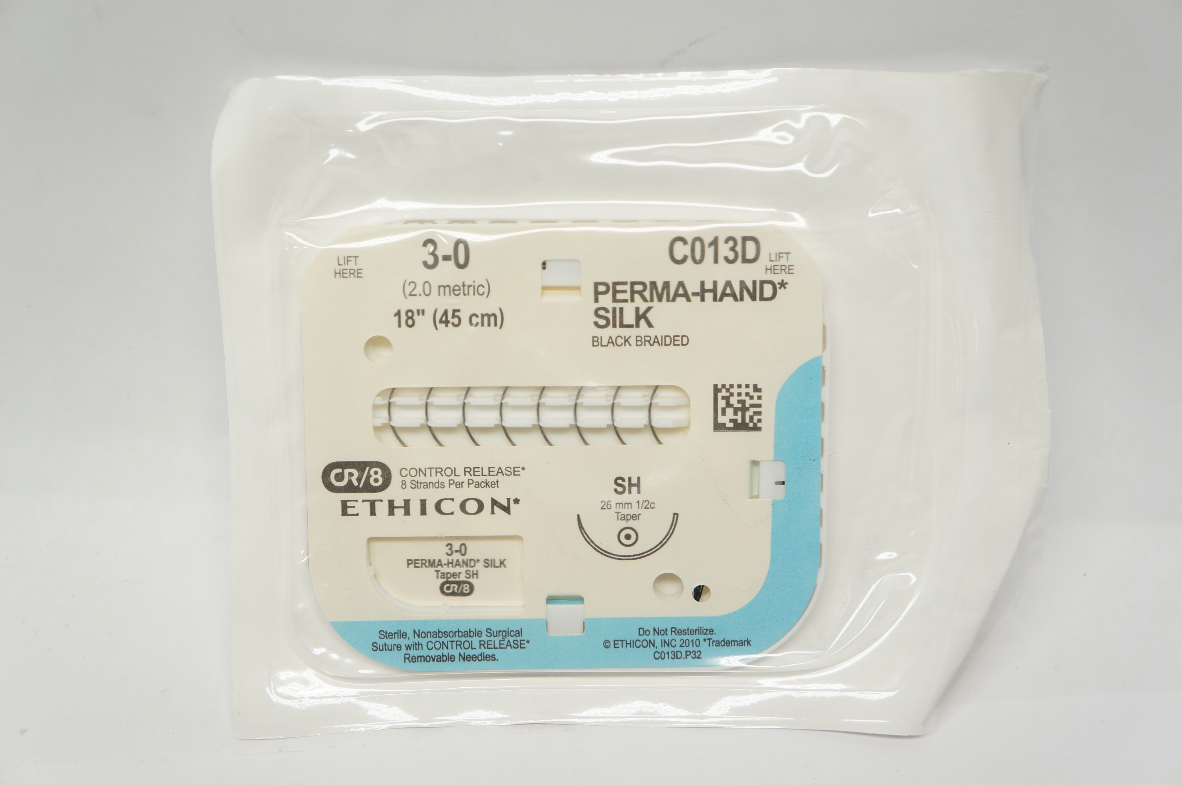 Ethicon C013D 3-0 PERMA-HAND SILK, SH, 26mm 1/2c Taper, 18inch (x)