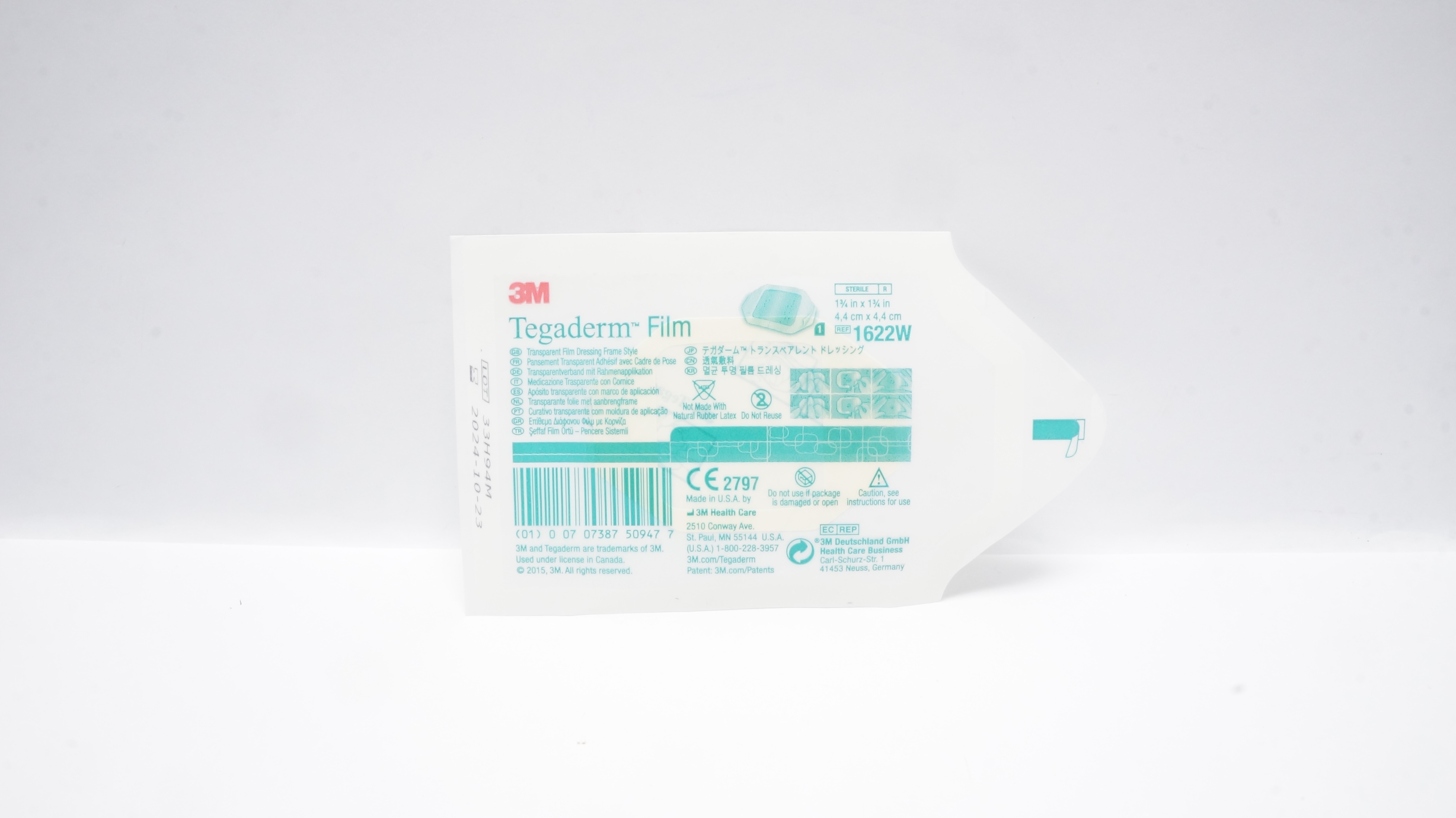 3M 1622W Tegaderm Transparent Film Dressing Frame Style  1-3/4inch x1-3/4inch(x)