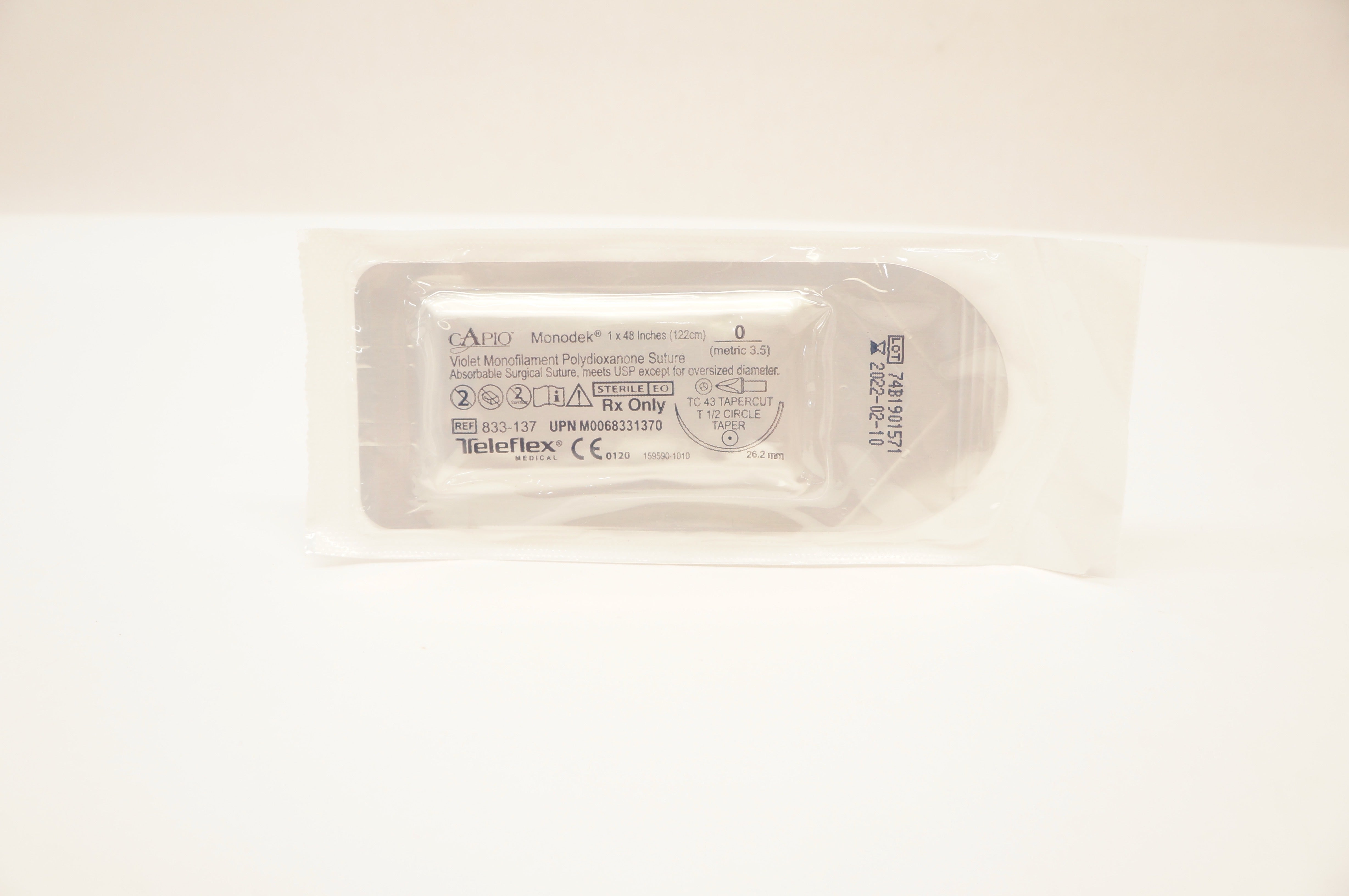 Teleflex 833-137 0 Monodek Stre, TC 43 Tapercut T 1/2 Circle Taper 1 x 48inch(x)